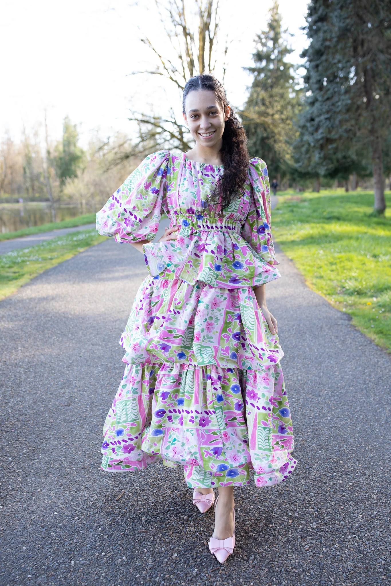 Alexandra Dress - Multi Purple - Image 2
