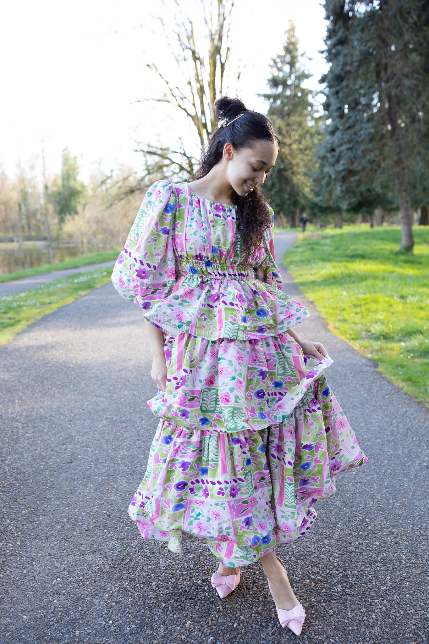 Alexandra Dress - Multi Purple - Image 3