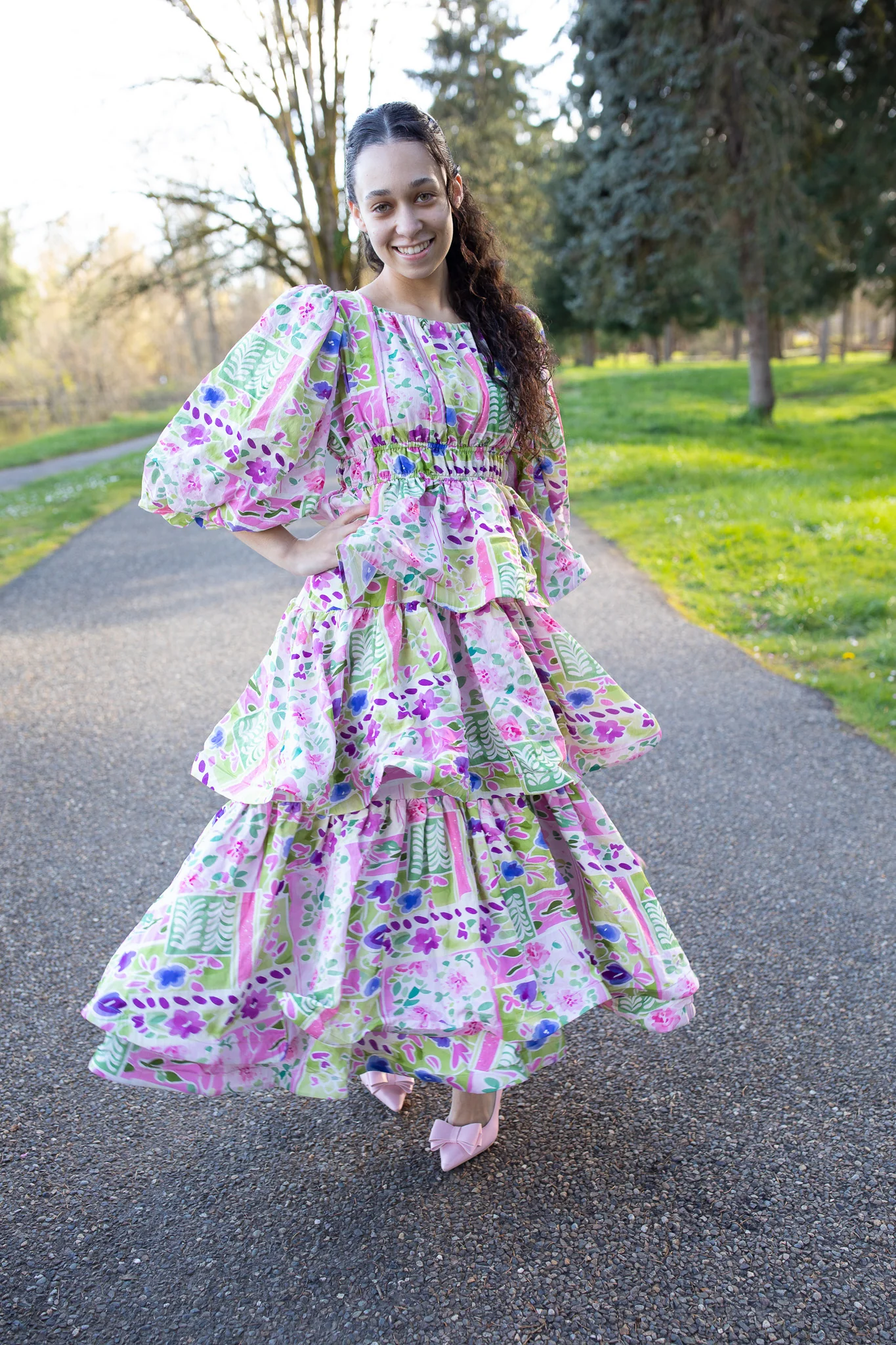 Alexandra Dress - Multi Purple - Image 5