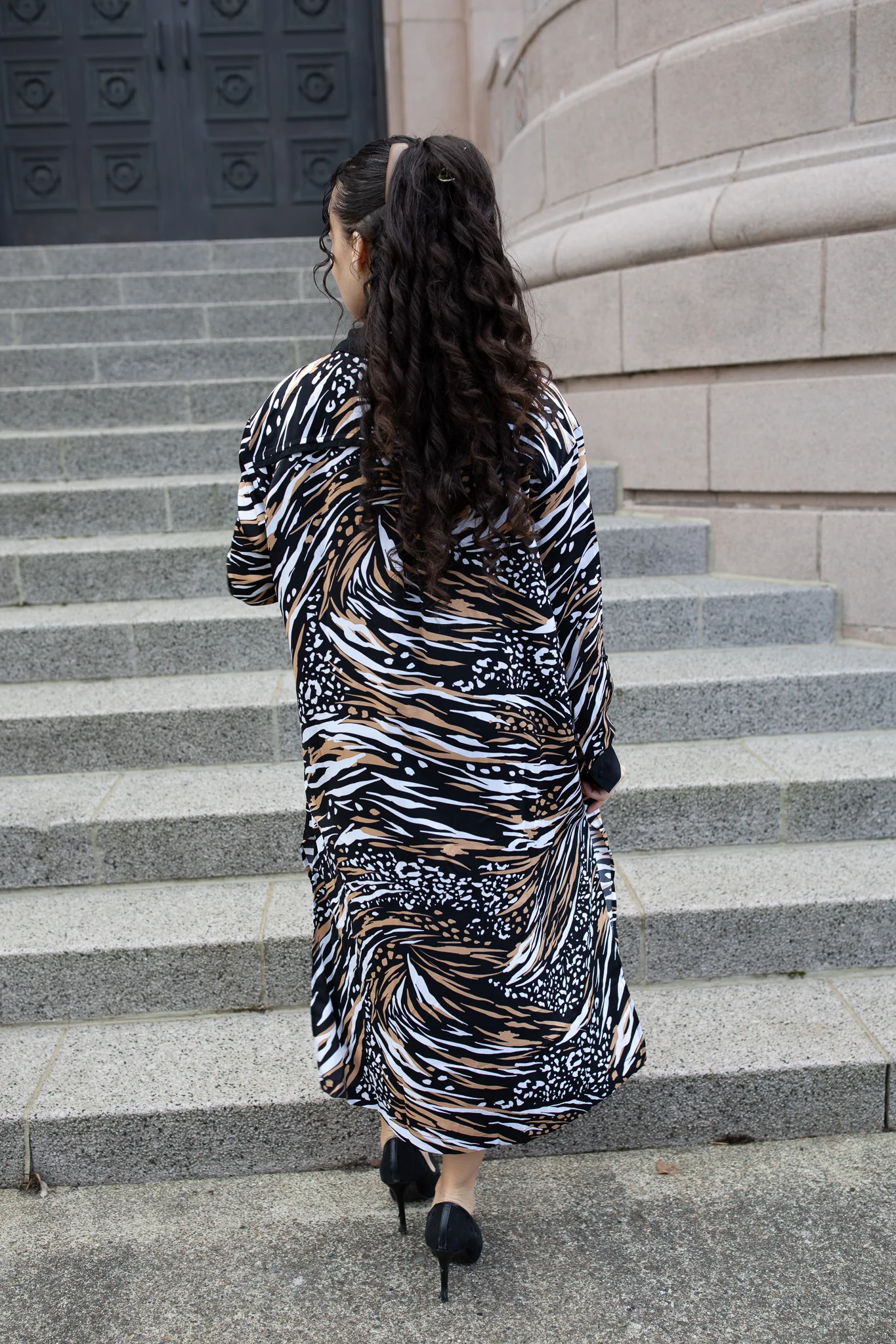 Animal Print Shirt Dress - Image 7