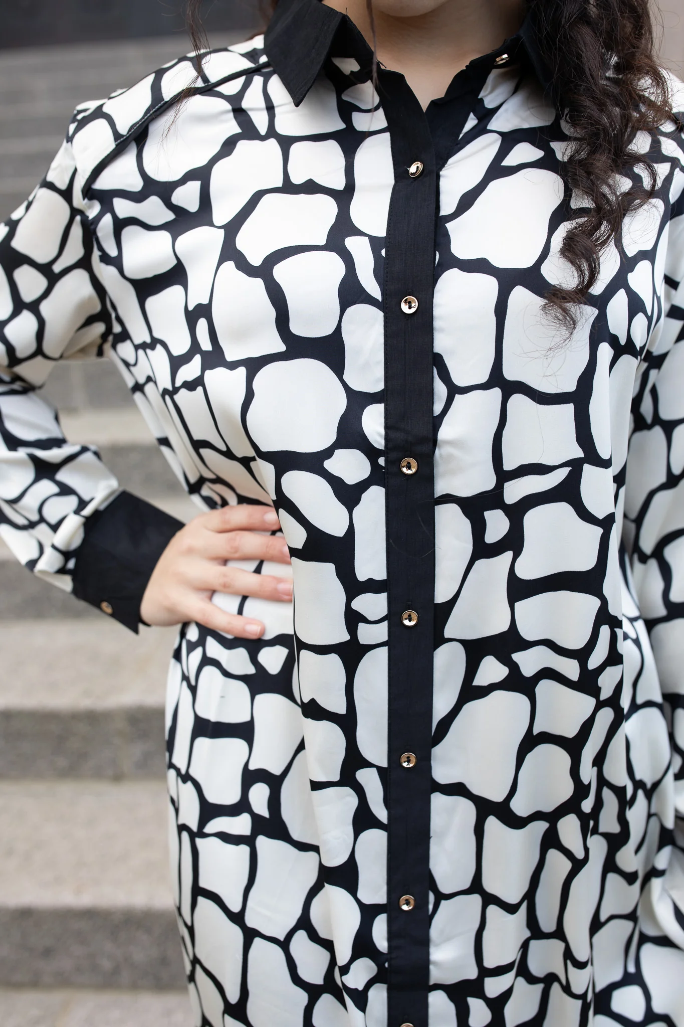 Animal Print Shirt Dress - Image 8
