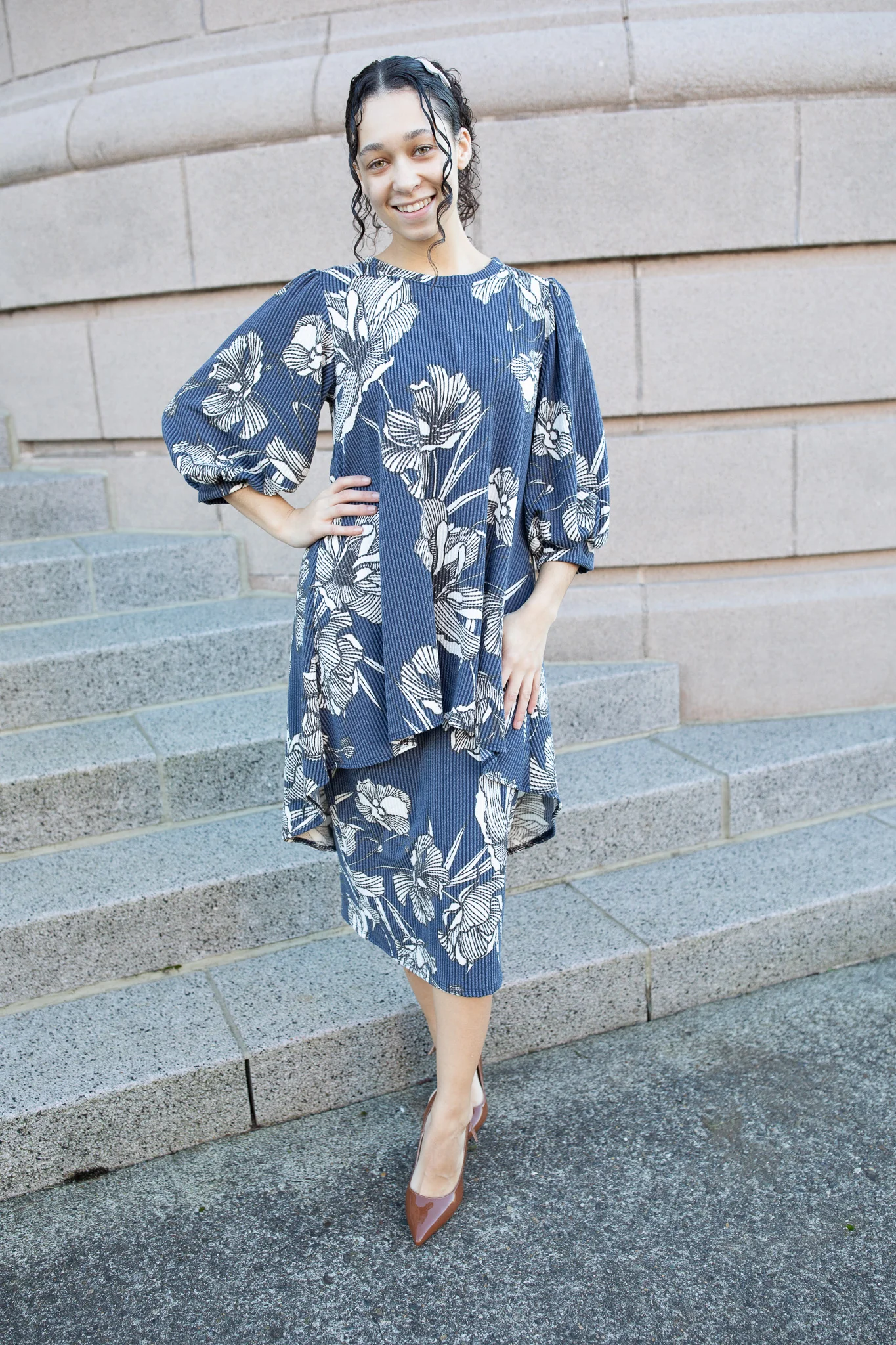 Brooklynn Skirt - Midnight Floral - Image 4