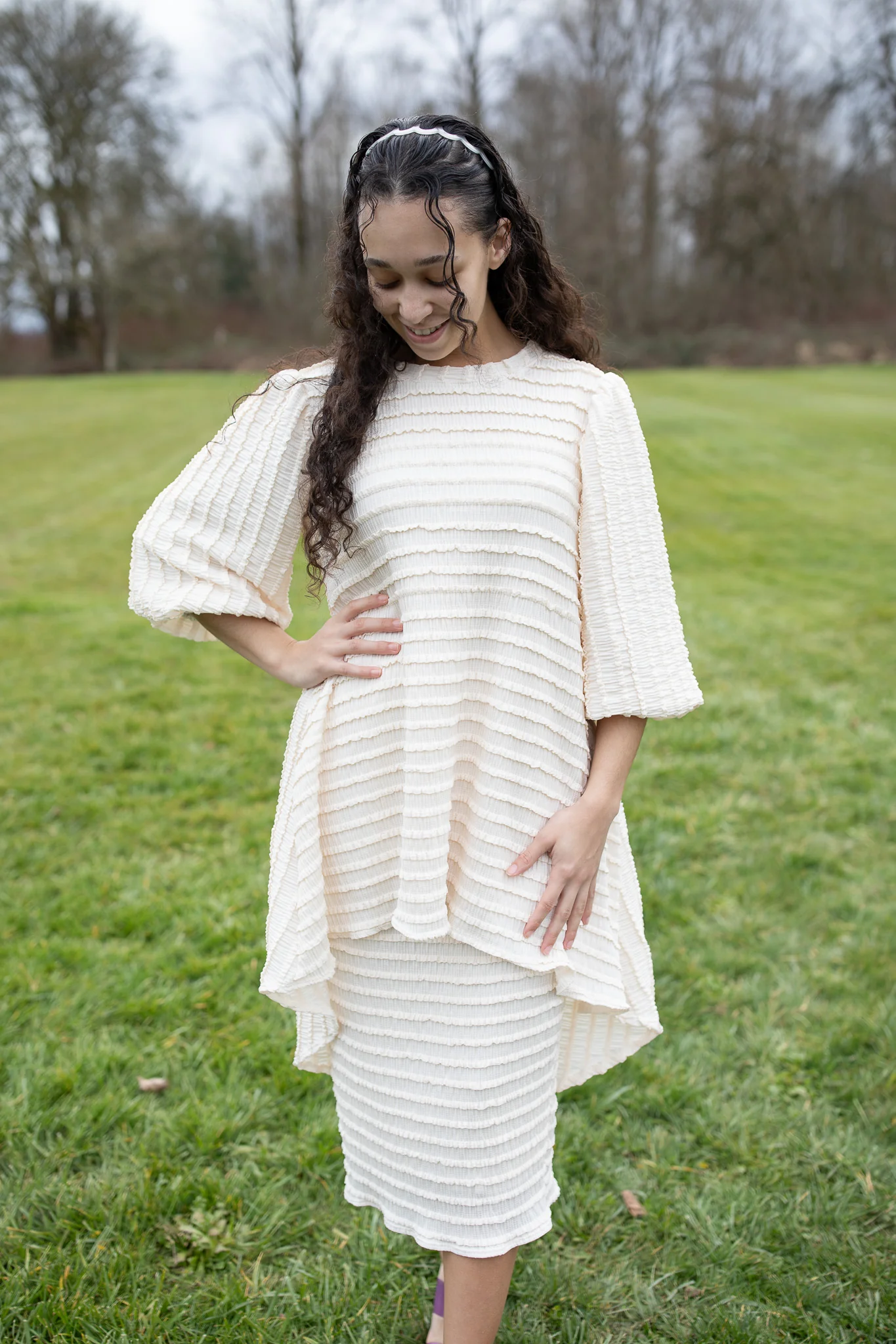 Brooklynn Top - Cream Ruffles - Image 2