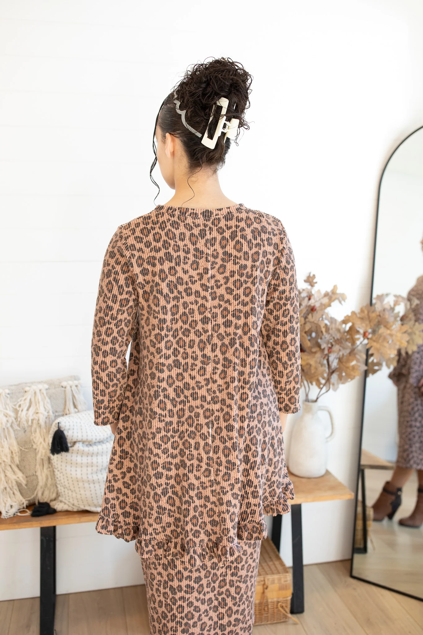 Brown Animal Print High Low Top - Image 3