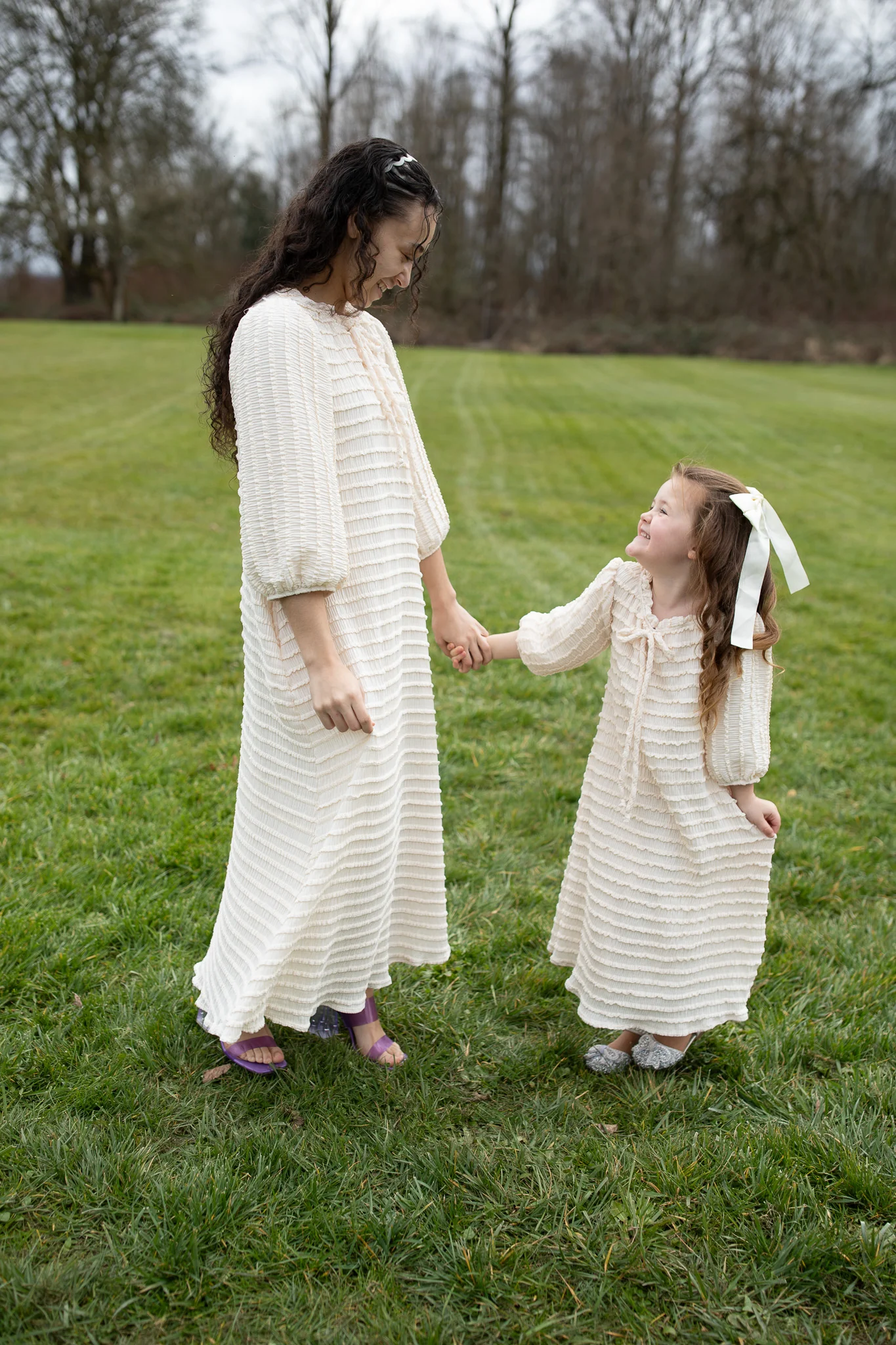 Cassandra Dress - Girls Cream Ruffle - Image 2
