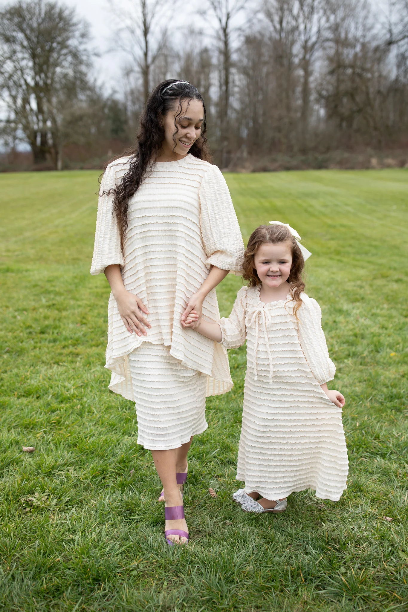 Cassandra Dress - Girls Cream Ruffle - Image 5