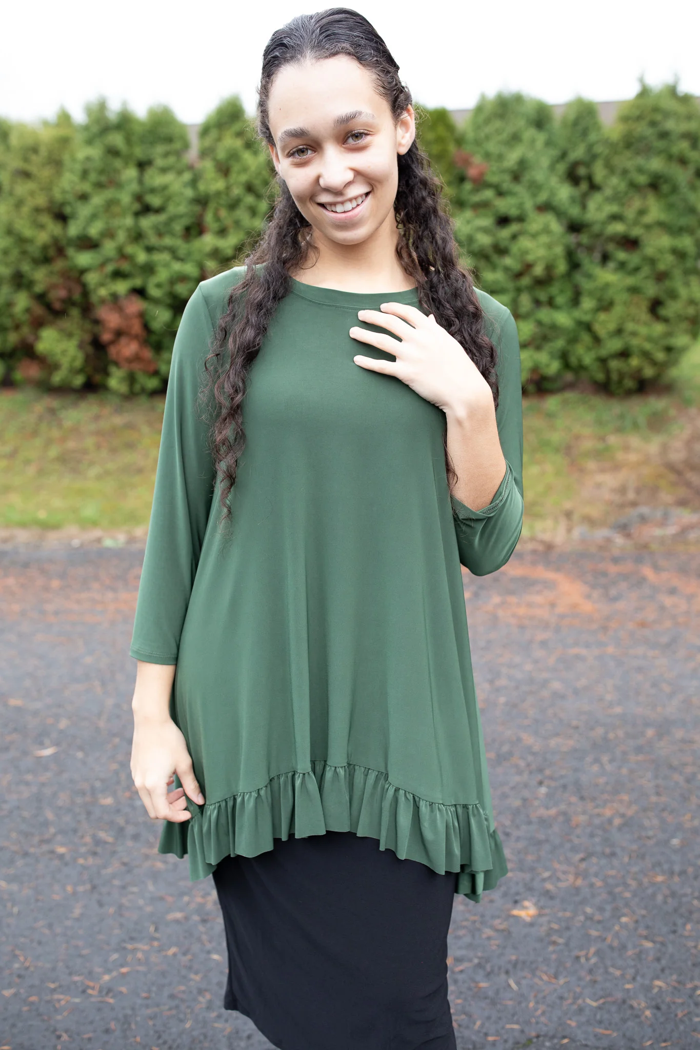 Celeste Ruffle High Low Top - Image 2