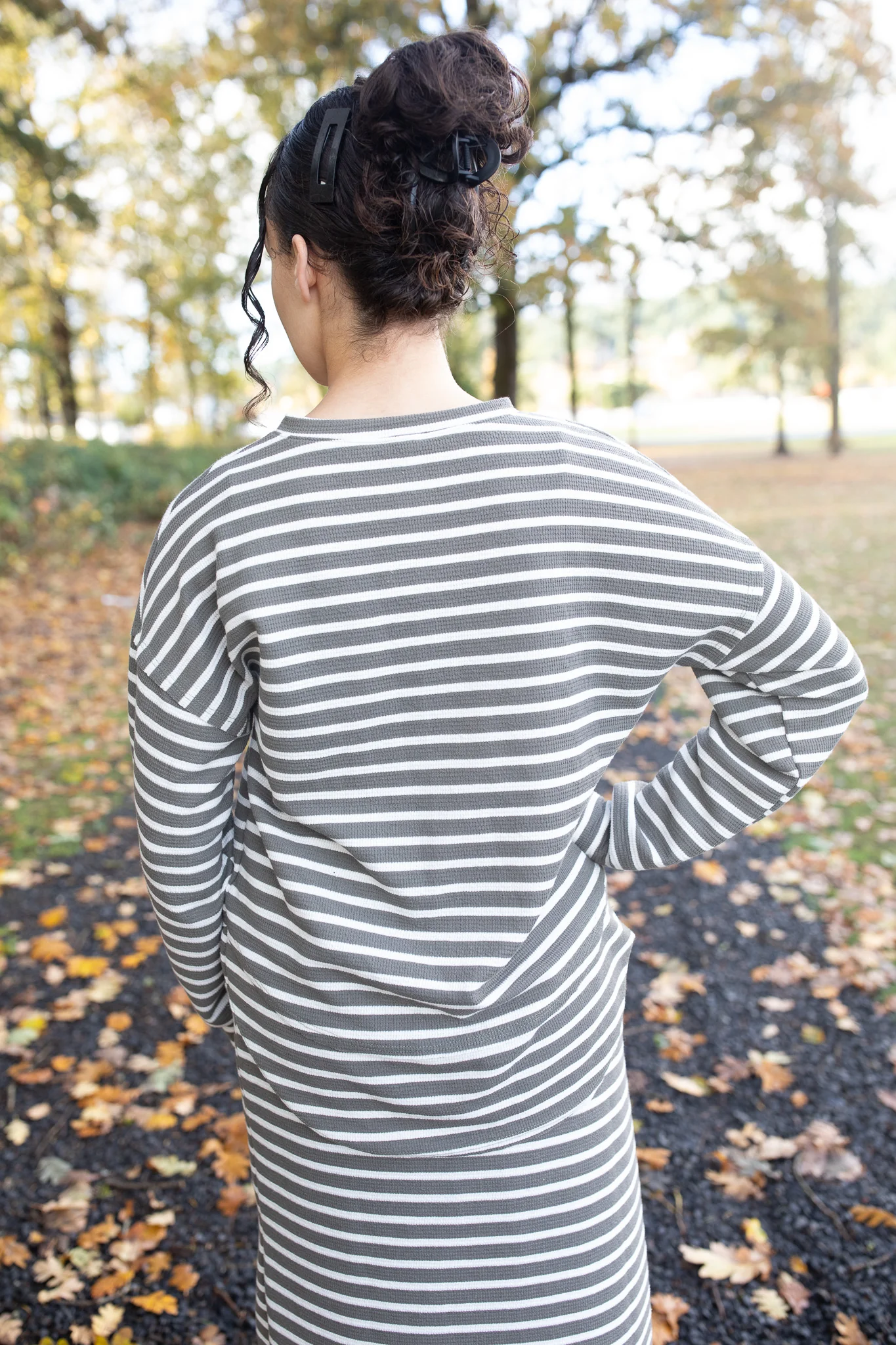 Comfy Moments - Stripped Olive Top - Image 4