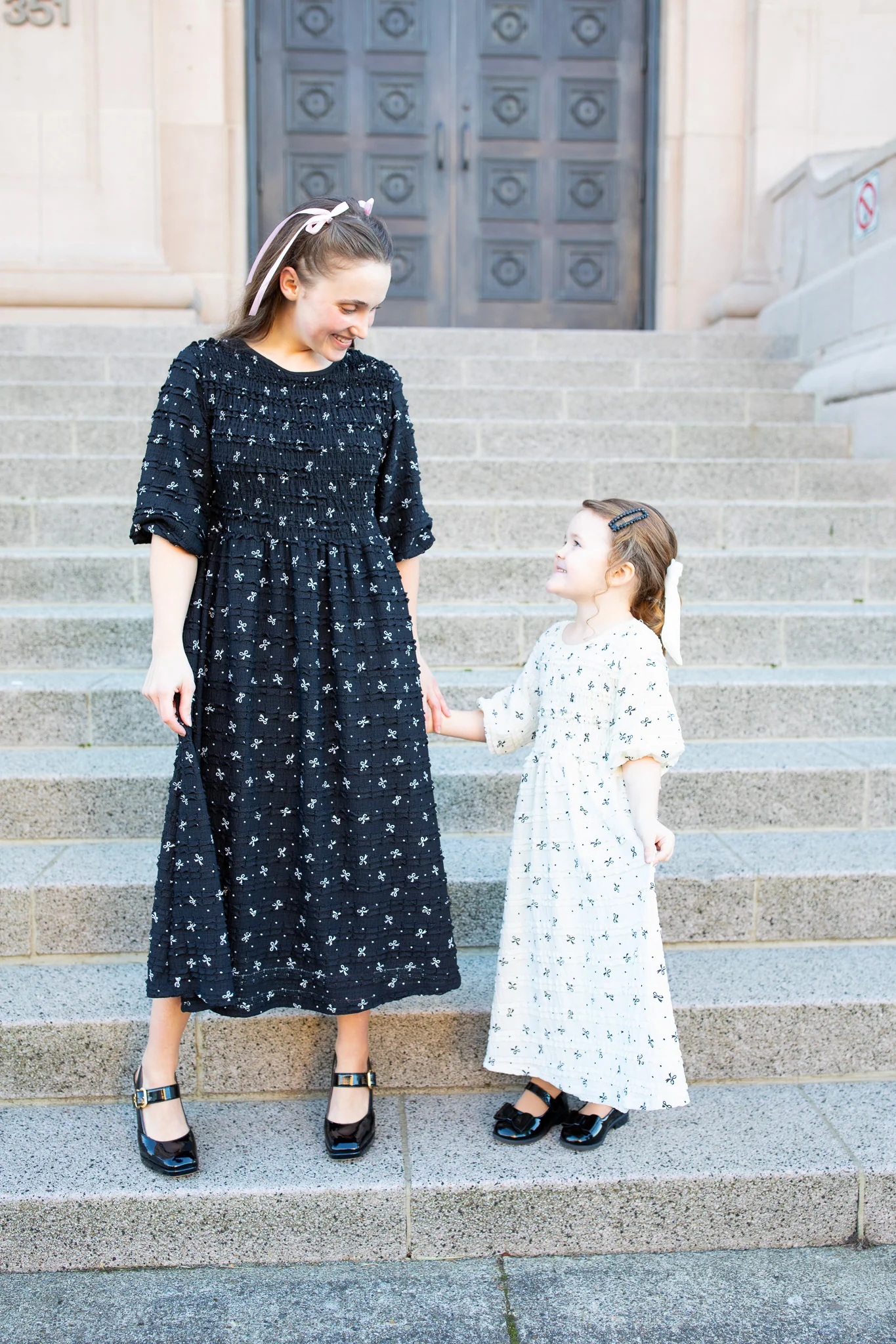 Darling Bows Lace Dress - Girls