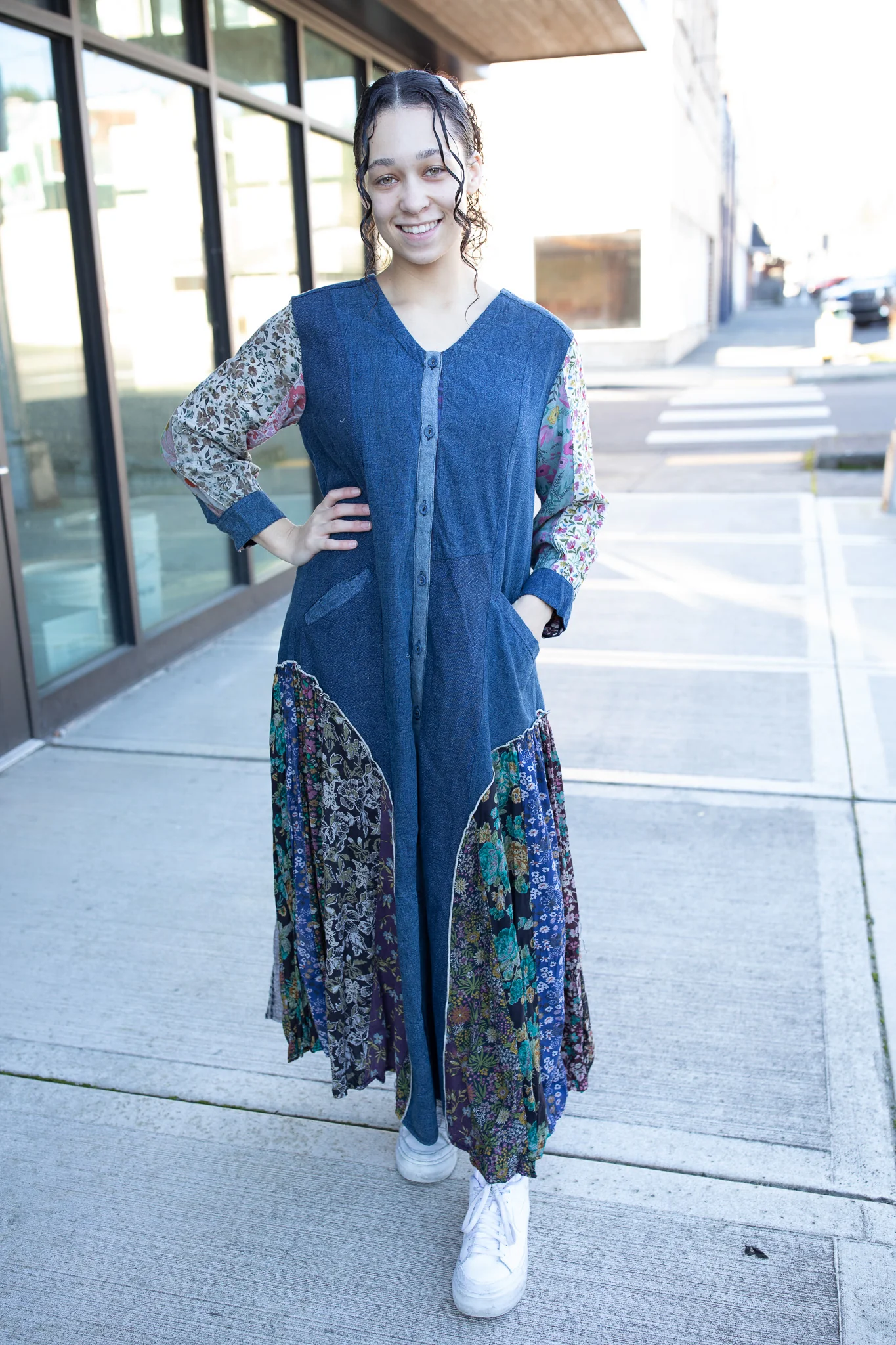 Denim Days Patchwork Dress - Image 3
