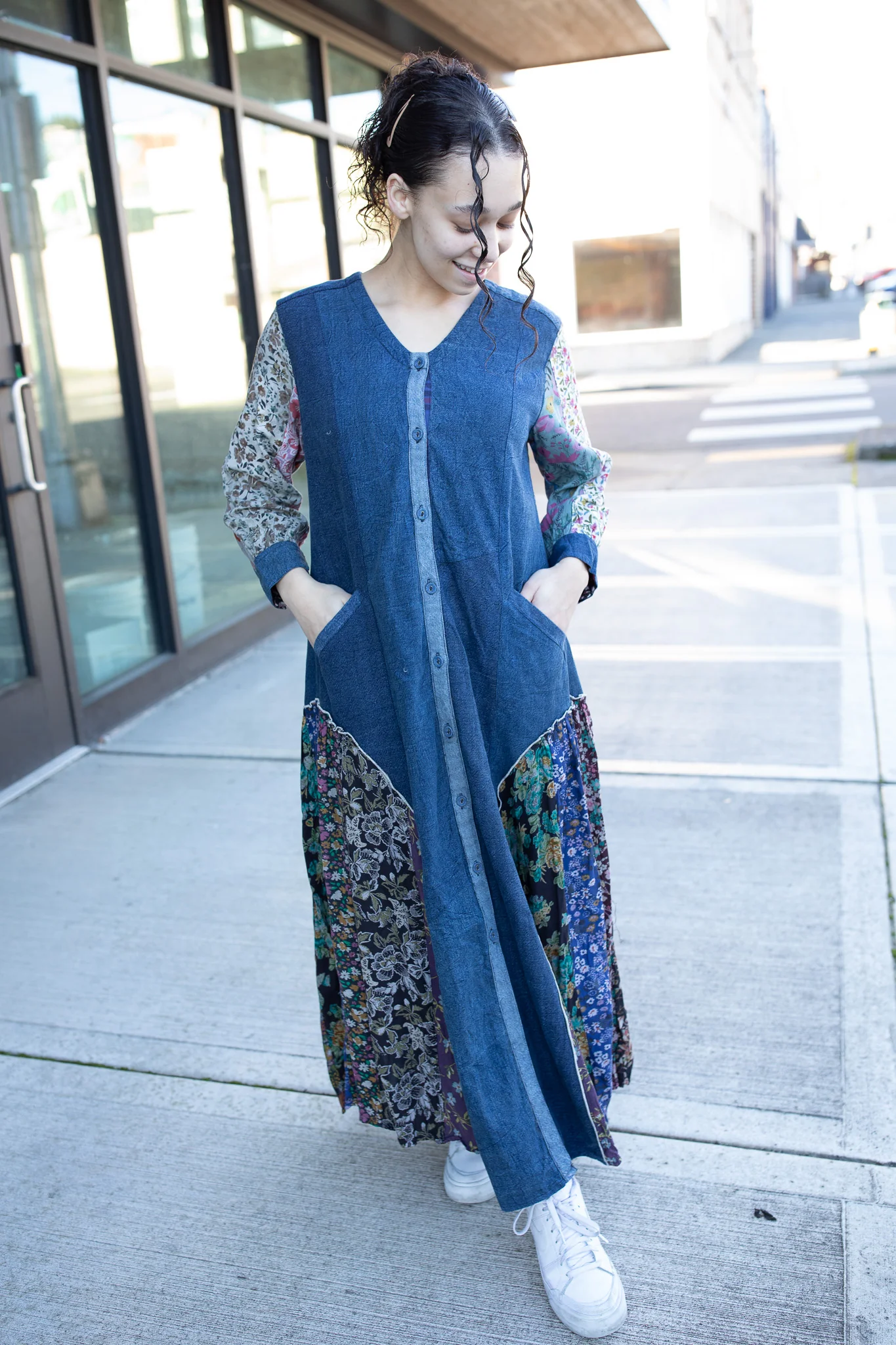 Denim Days Patchwork Dress - Image 6