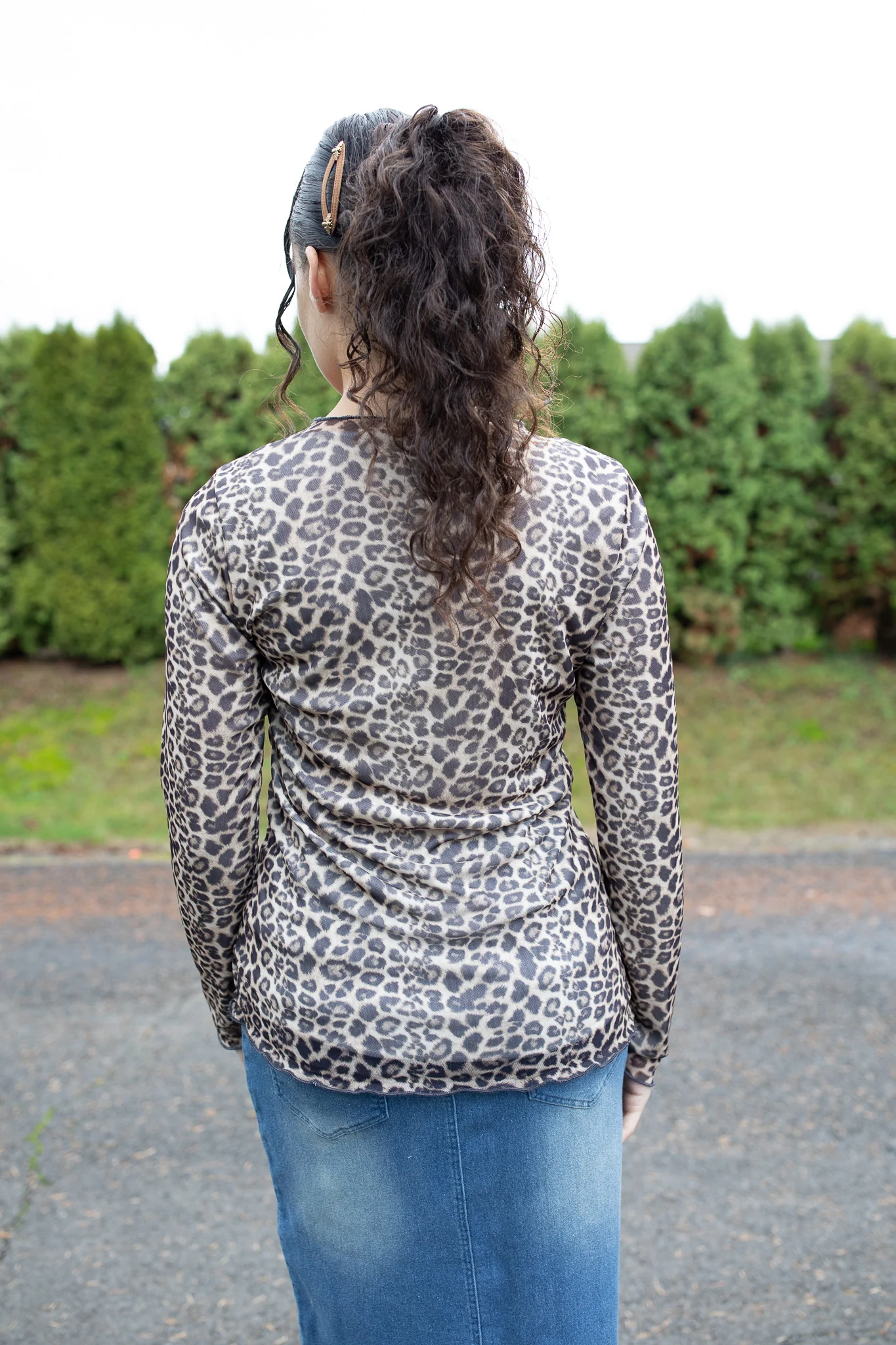 Essential Leopard Mesh Top - Image 2
