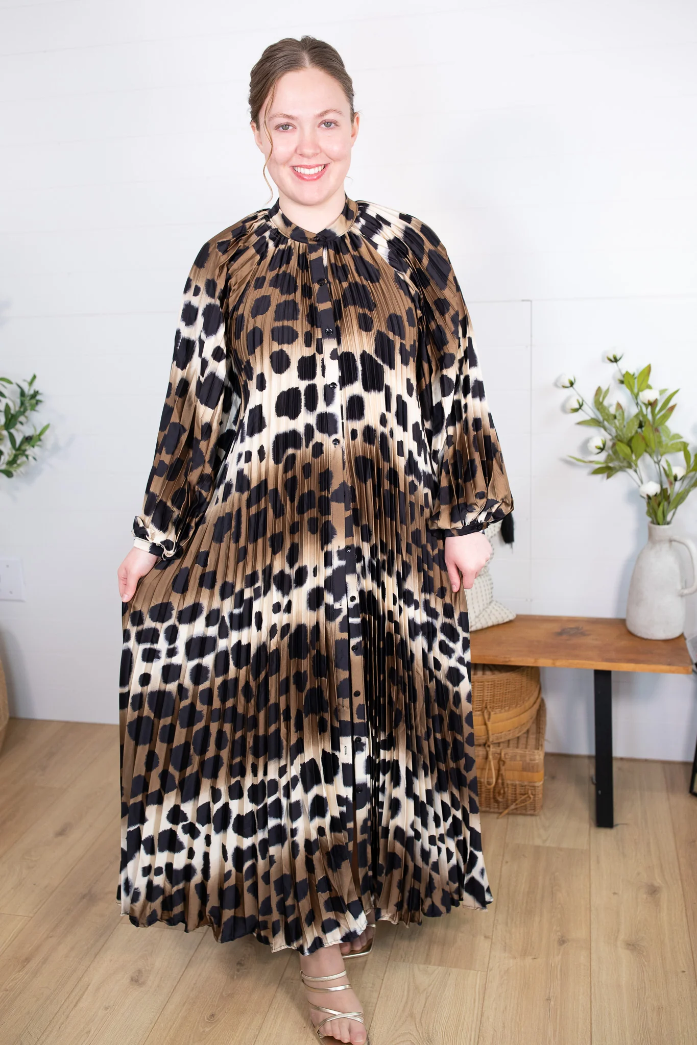Estelle Dress - Brown Leopard - Image 2