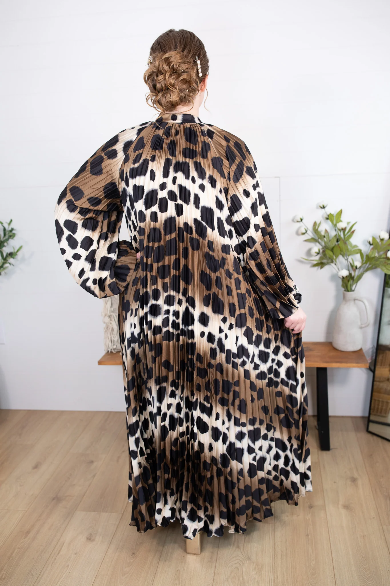 Estelle Dress - Brown Leopard - Image 3