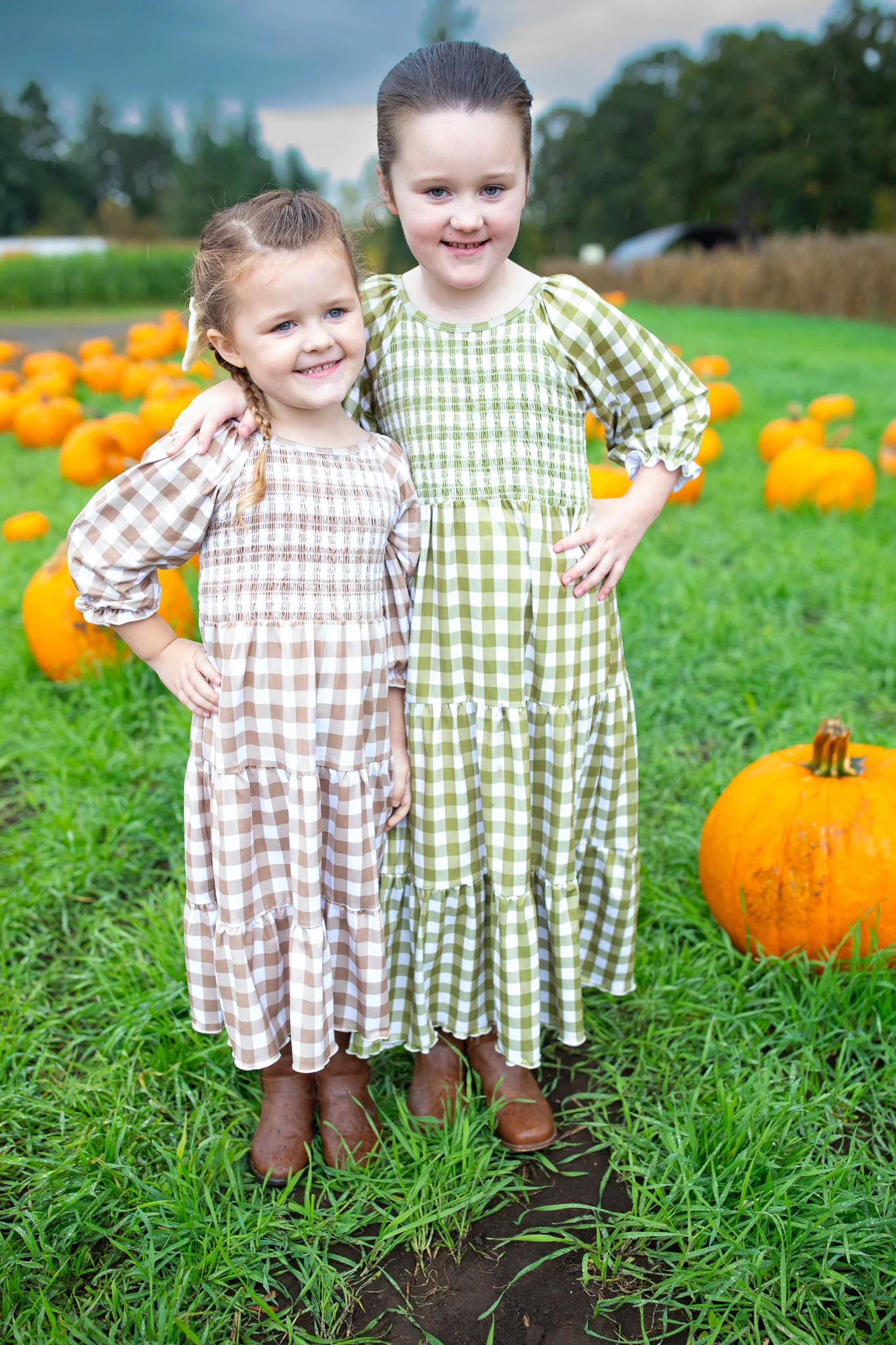 Fall Kyrah Gingham Smocked Dress - Girl's - Image 4