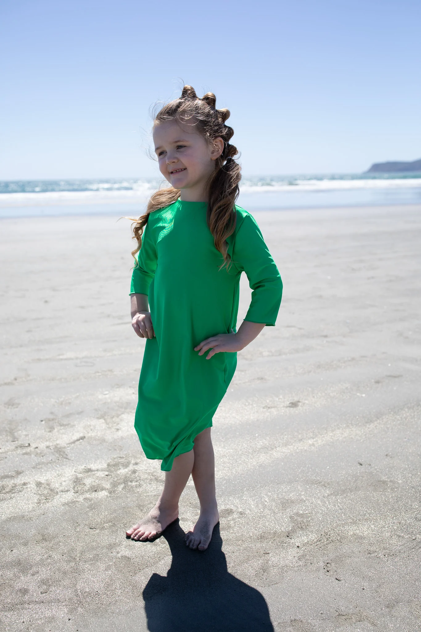 Girls Solid Swim Dress - Image 4