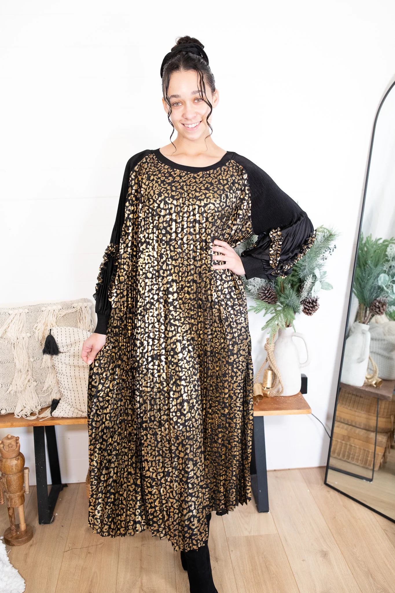 Gold Leopard Dress - Image 4