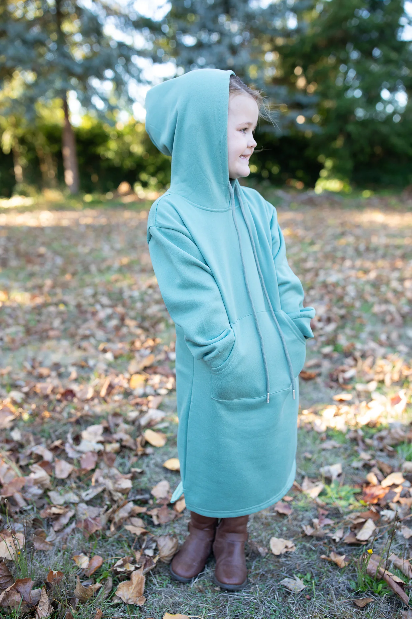 Fleece Lined Hoodie Dress - Girl's - Image 5