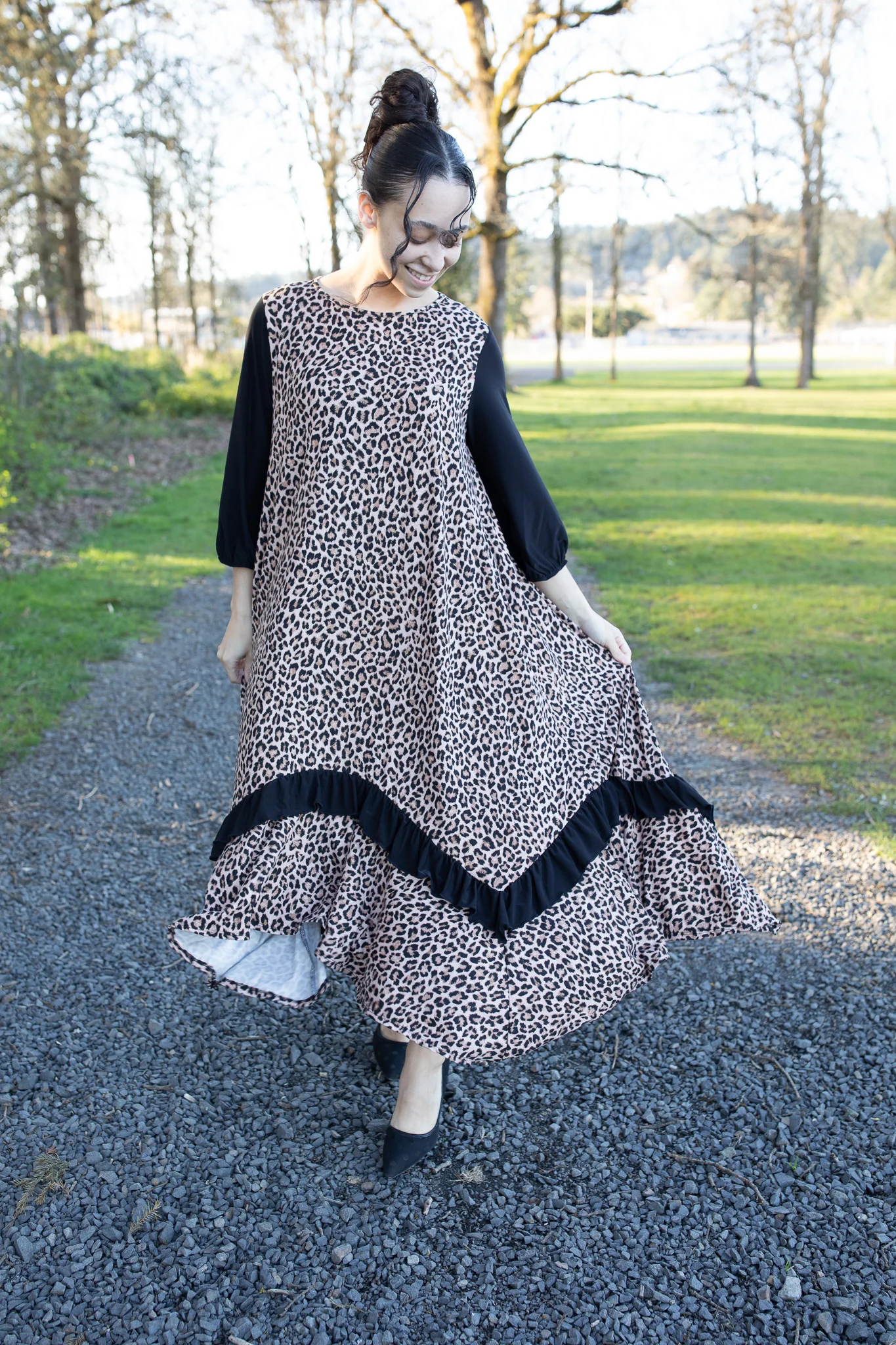 Kayla Dress - Black Leopard - Image 2