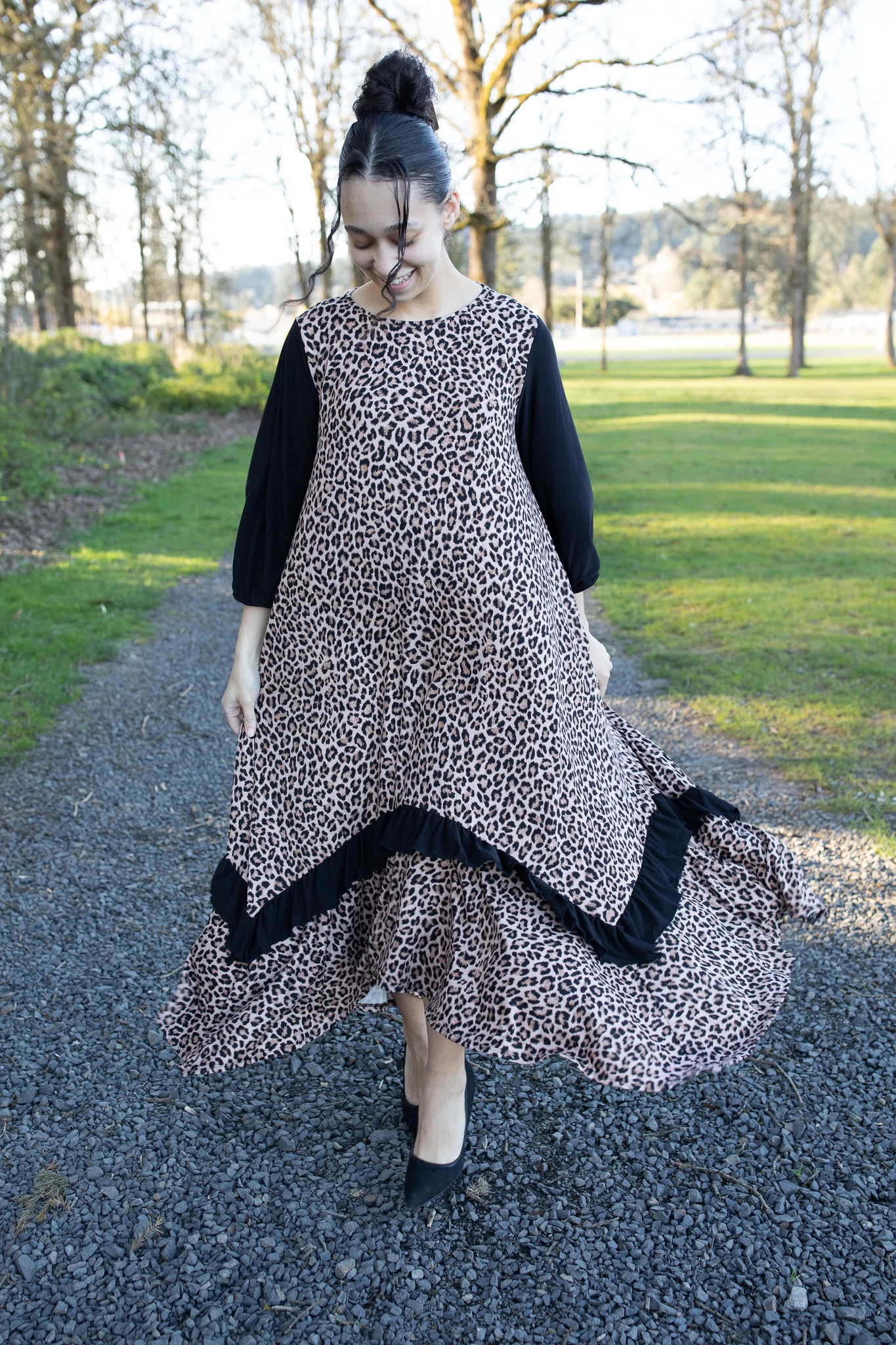 Kayla Dress - Black Leopard - Image 3