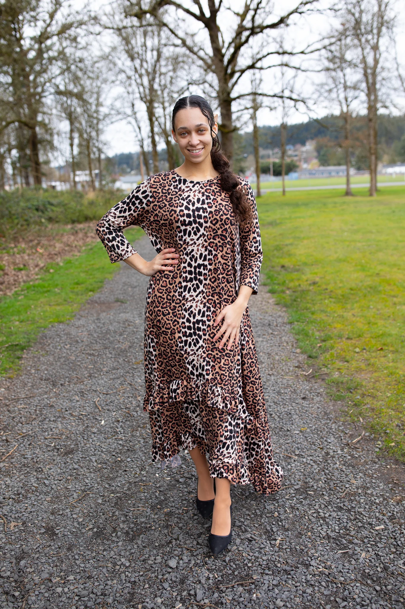 Kayla Dress - Ombre Leopard - Image 3
