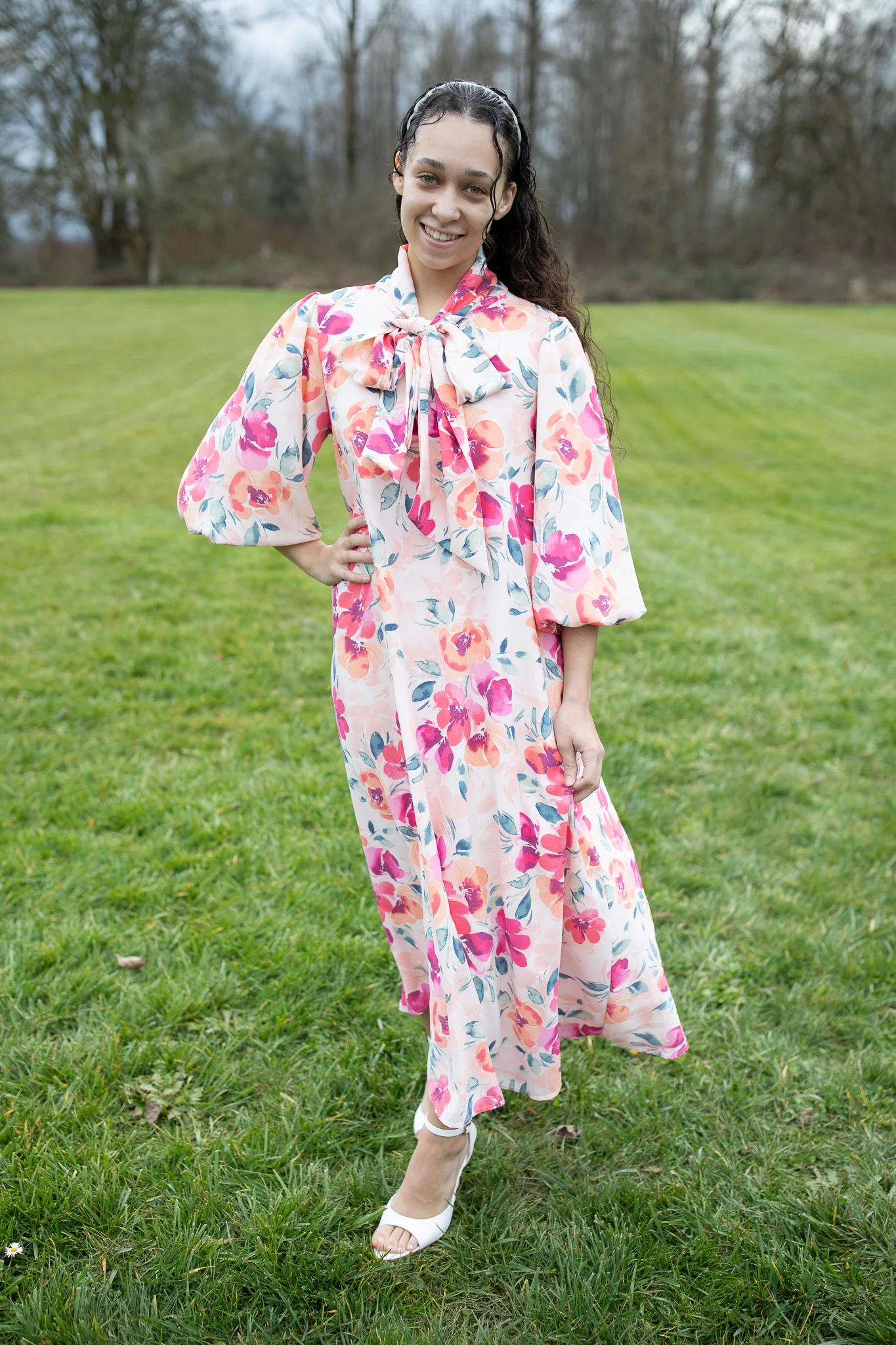Kensington Dress- Bright Floral - Image 3