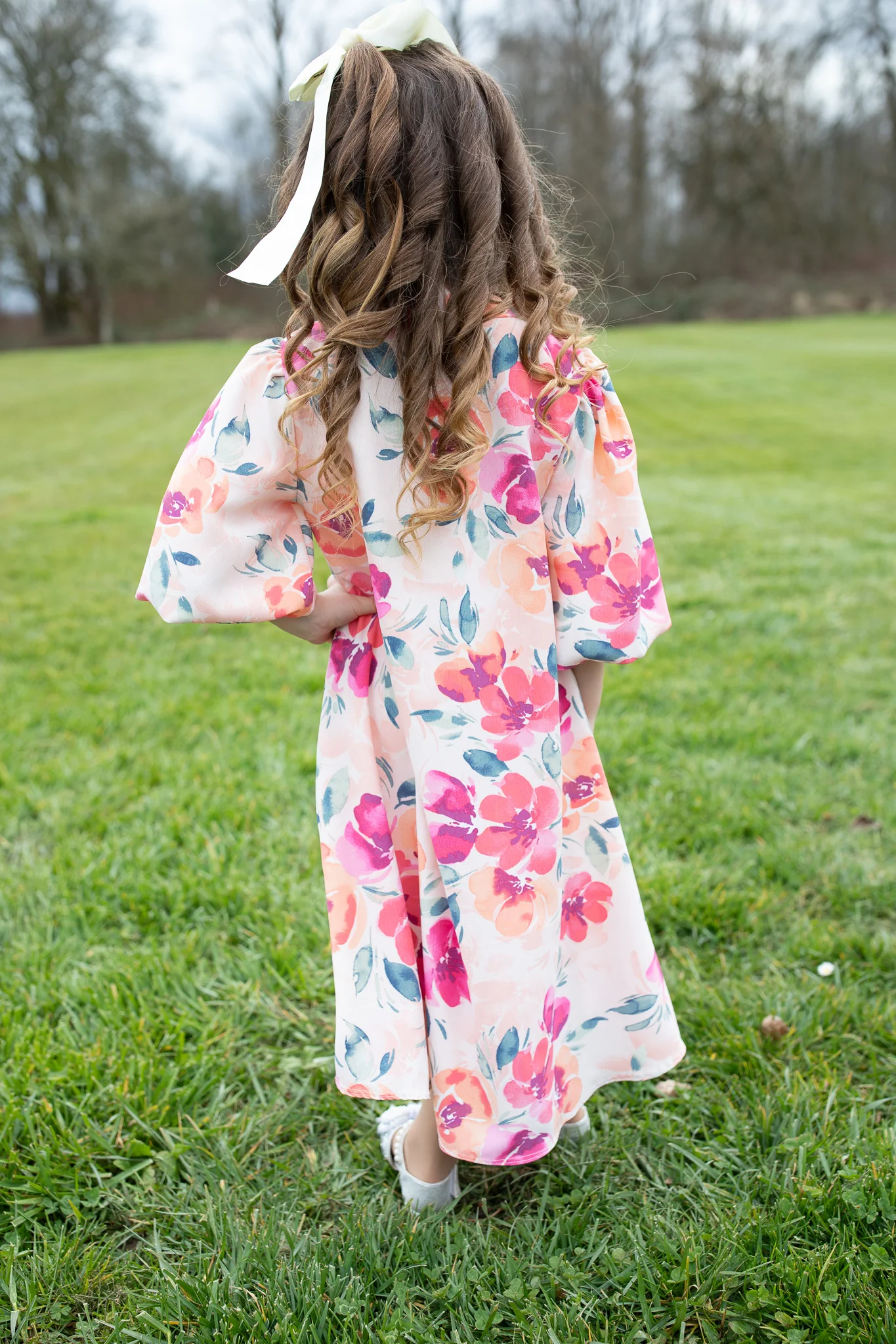Kensington Dress - Girl's Bright Floral - Image 4
