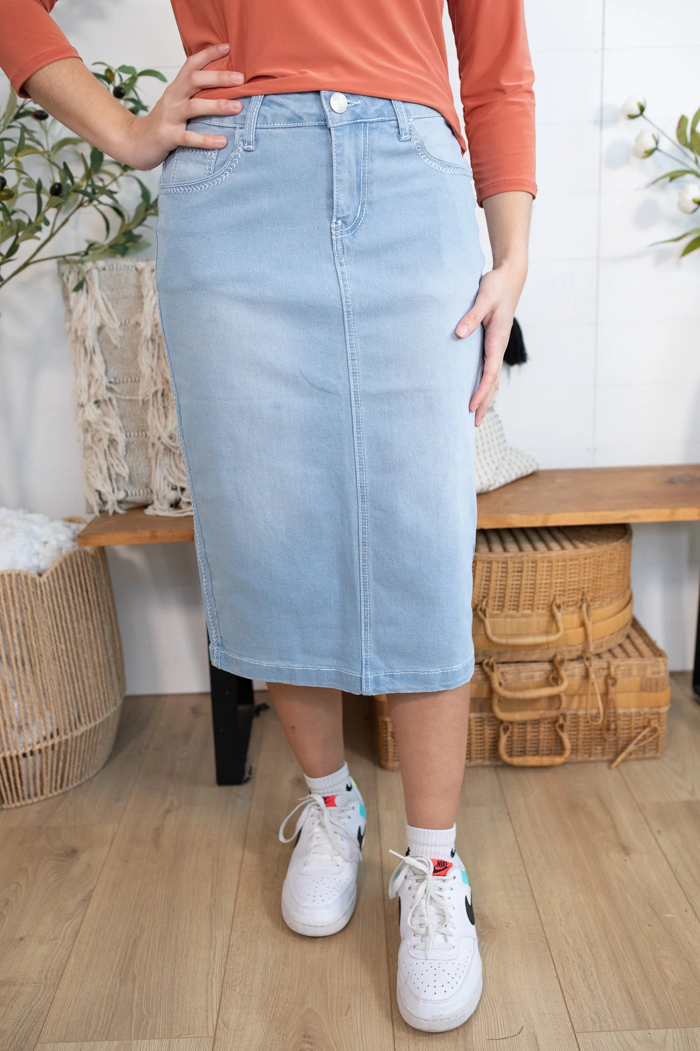 Light Denim With Stitching