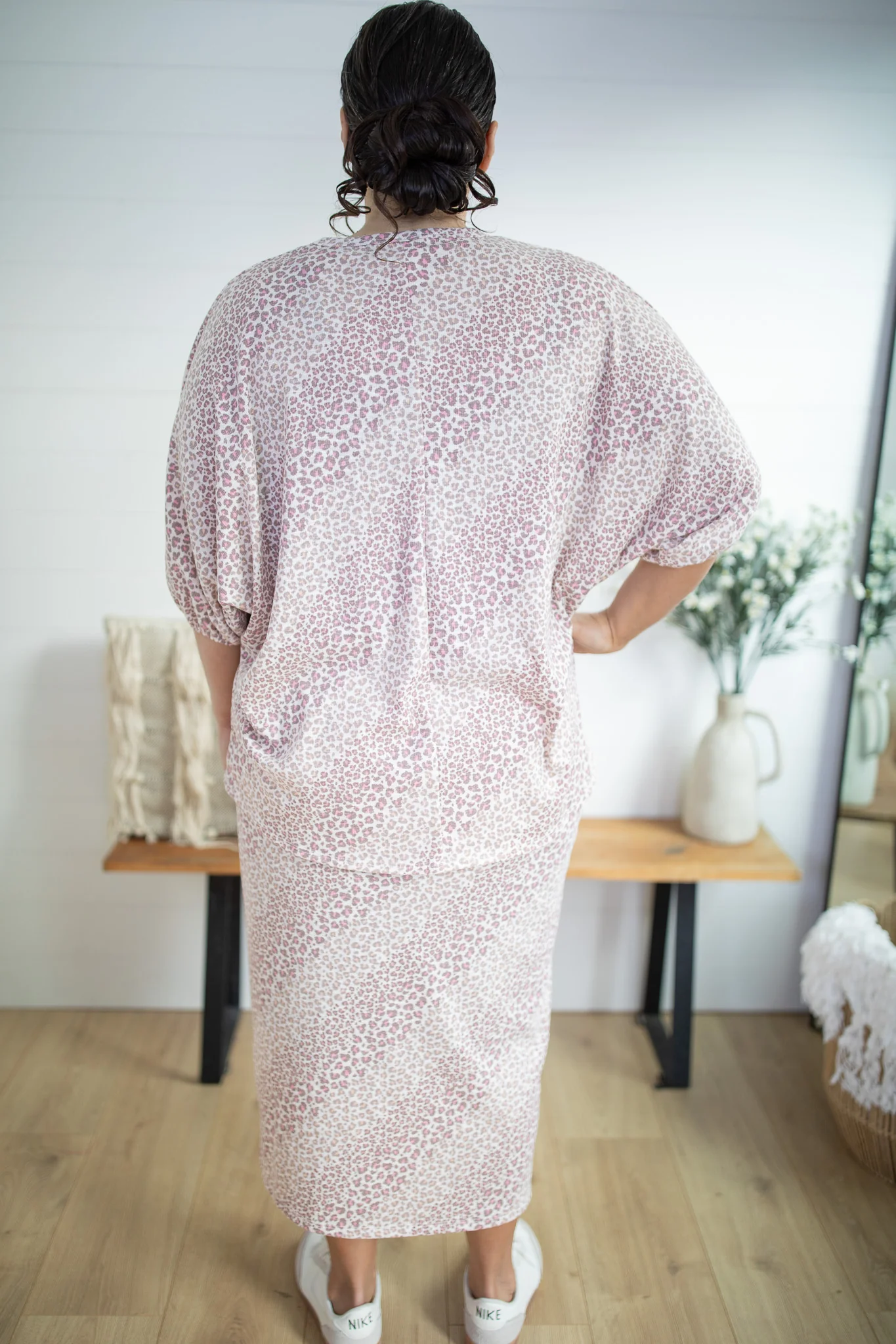 Lounge Leopard Pencil Skirt - Image 3