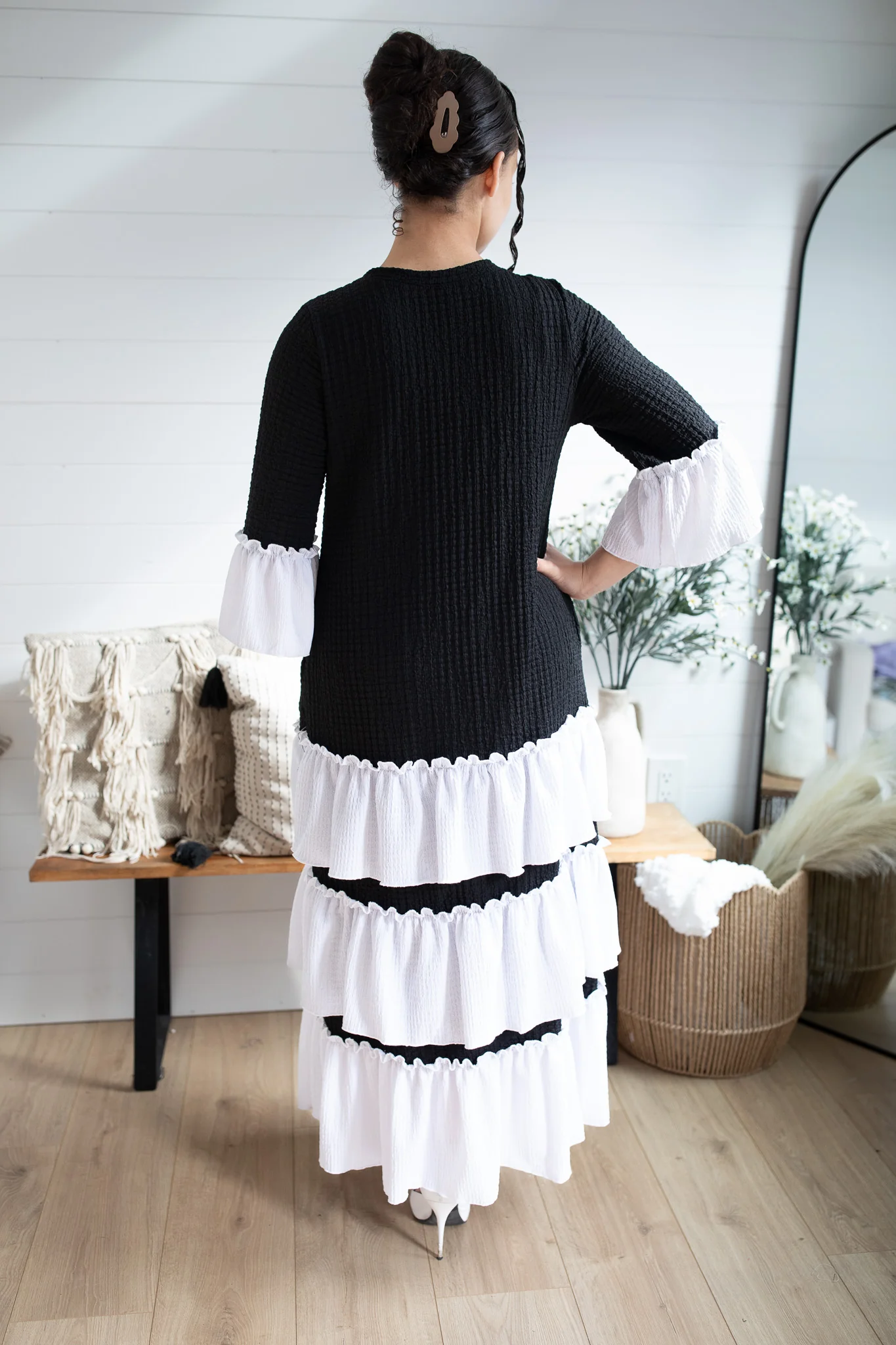 Juliette Dress - Black & White - Image 4