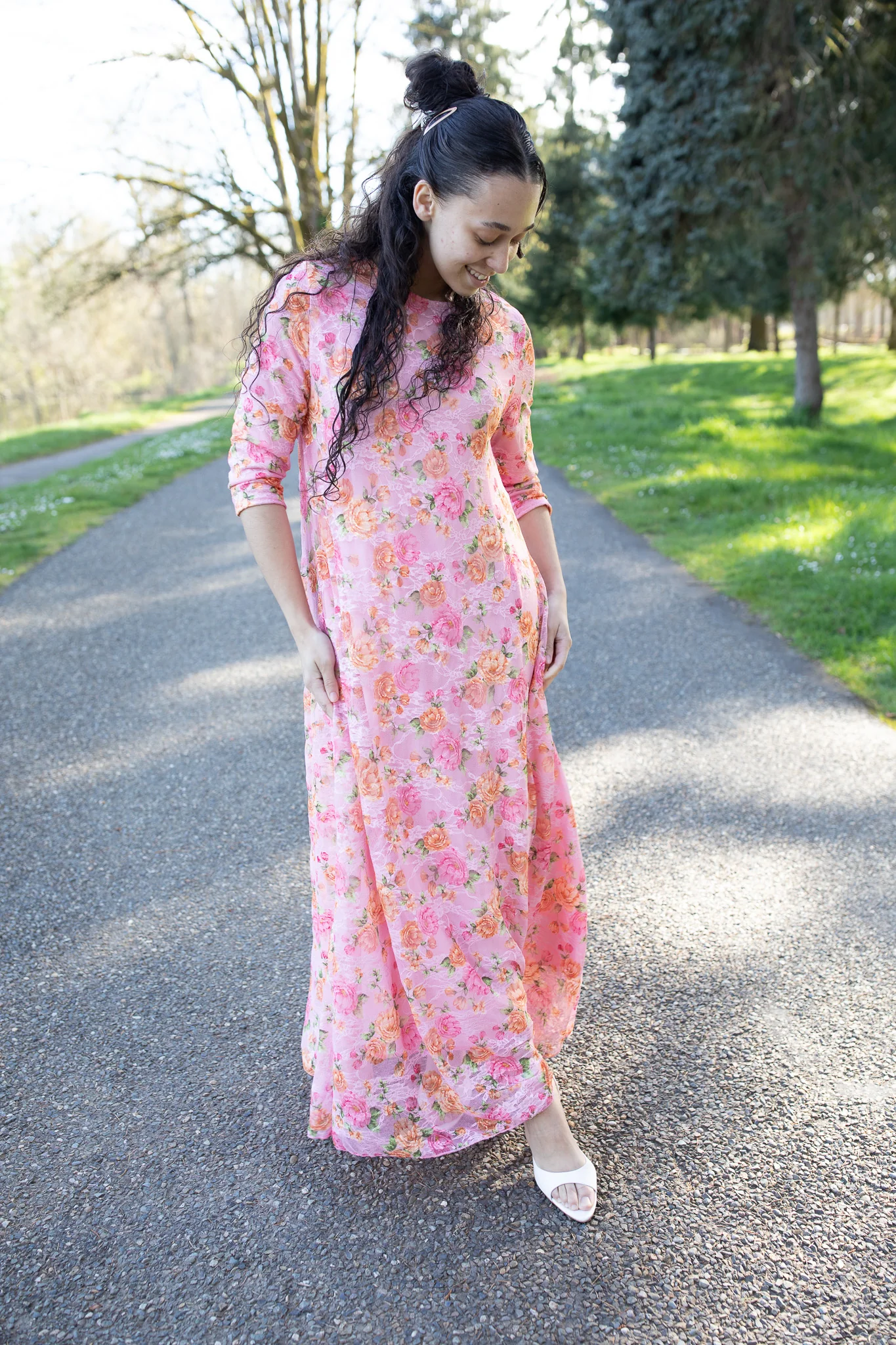 Maxi Lace Floral Dress - Image 2