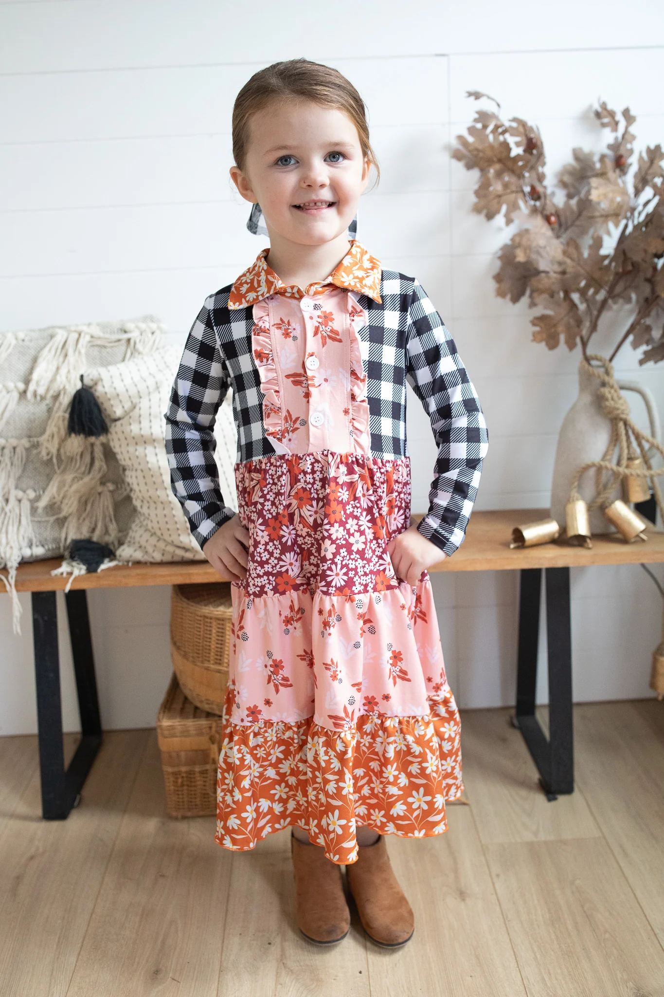 Mixed Print Kali Dress - Girl's - Image 2