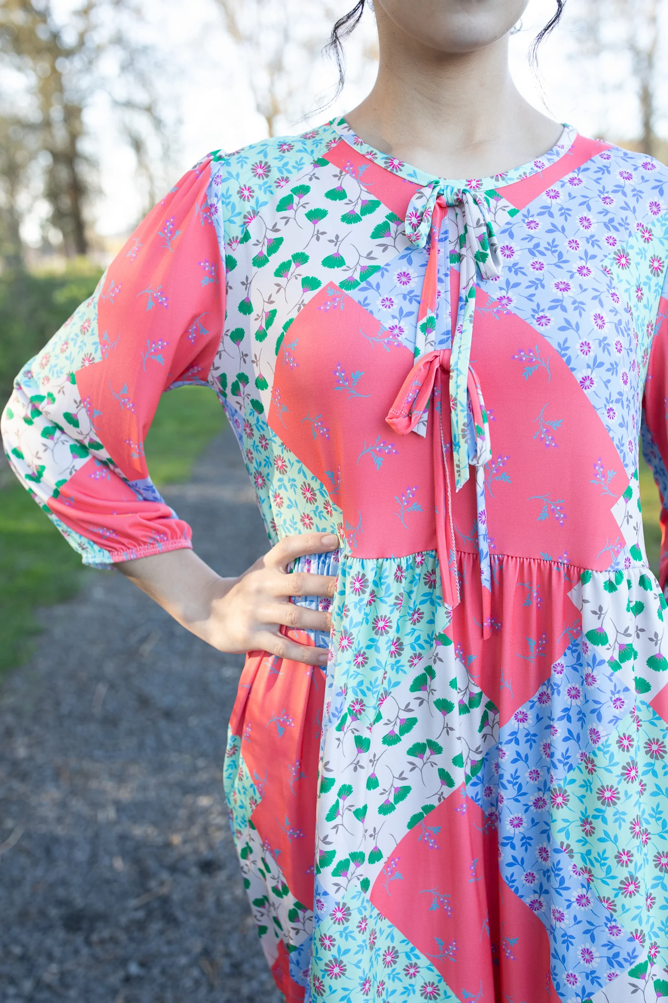 Patchwork Petals Dress - Image 4