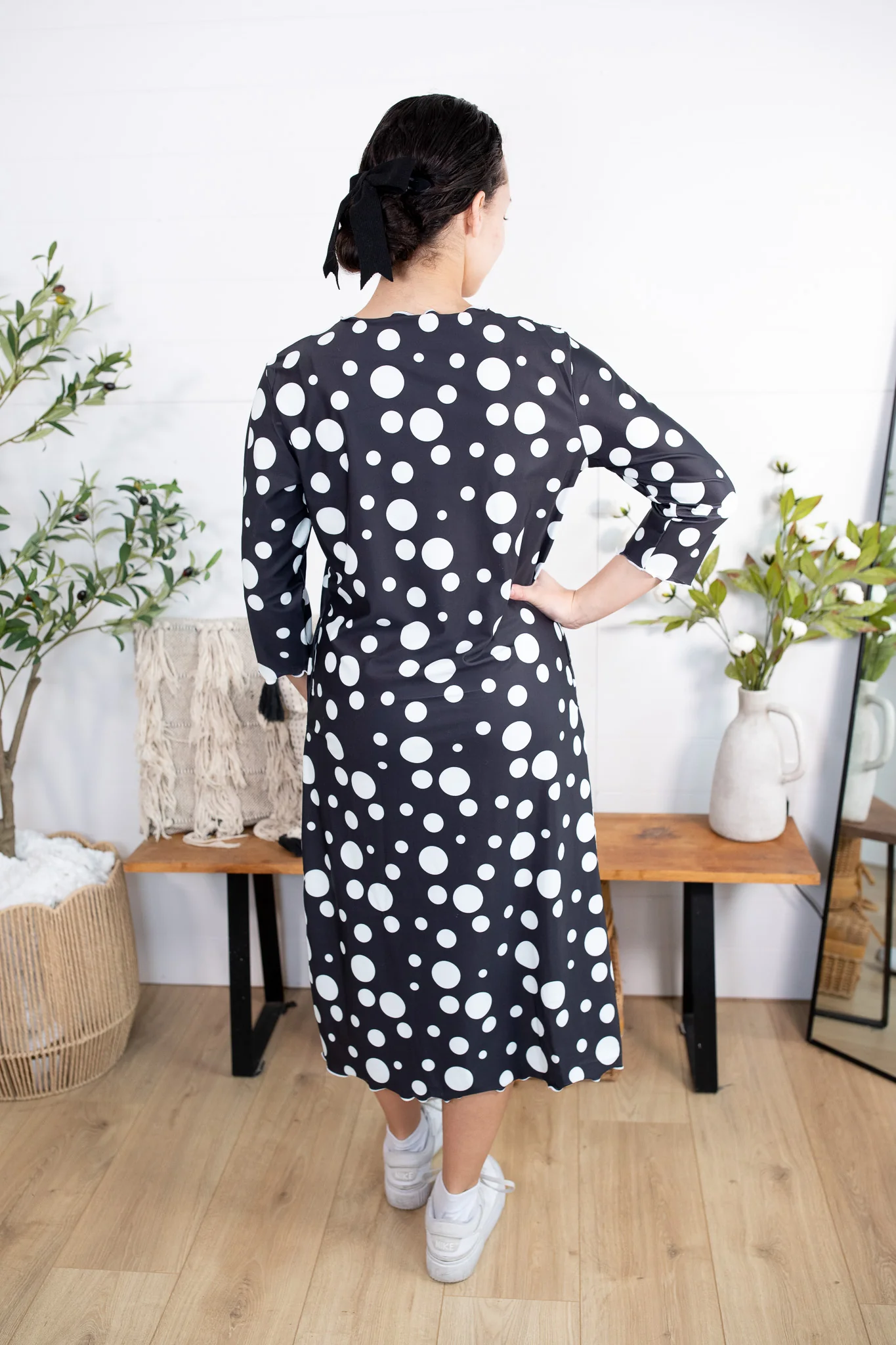 Polka Dot Swim Dress - Image 3