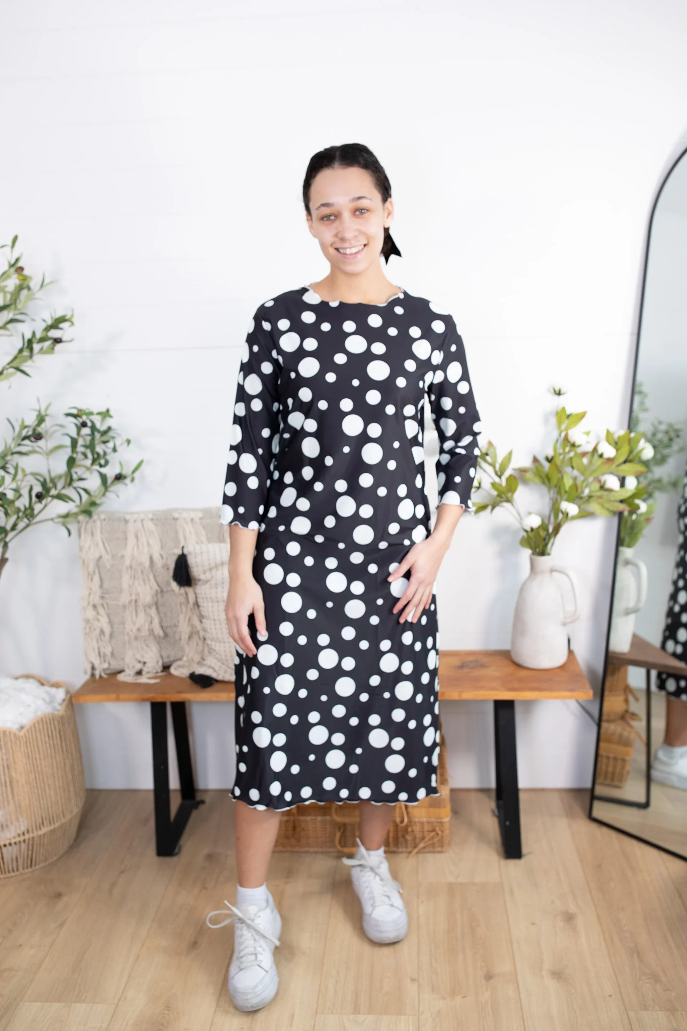 Polka Dot Swim Dress - Image 4