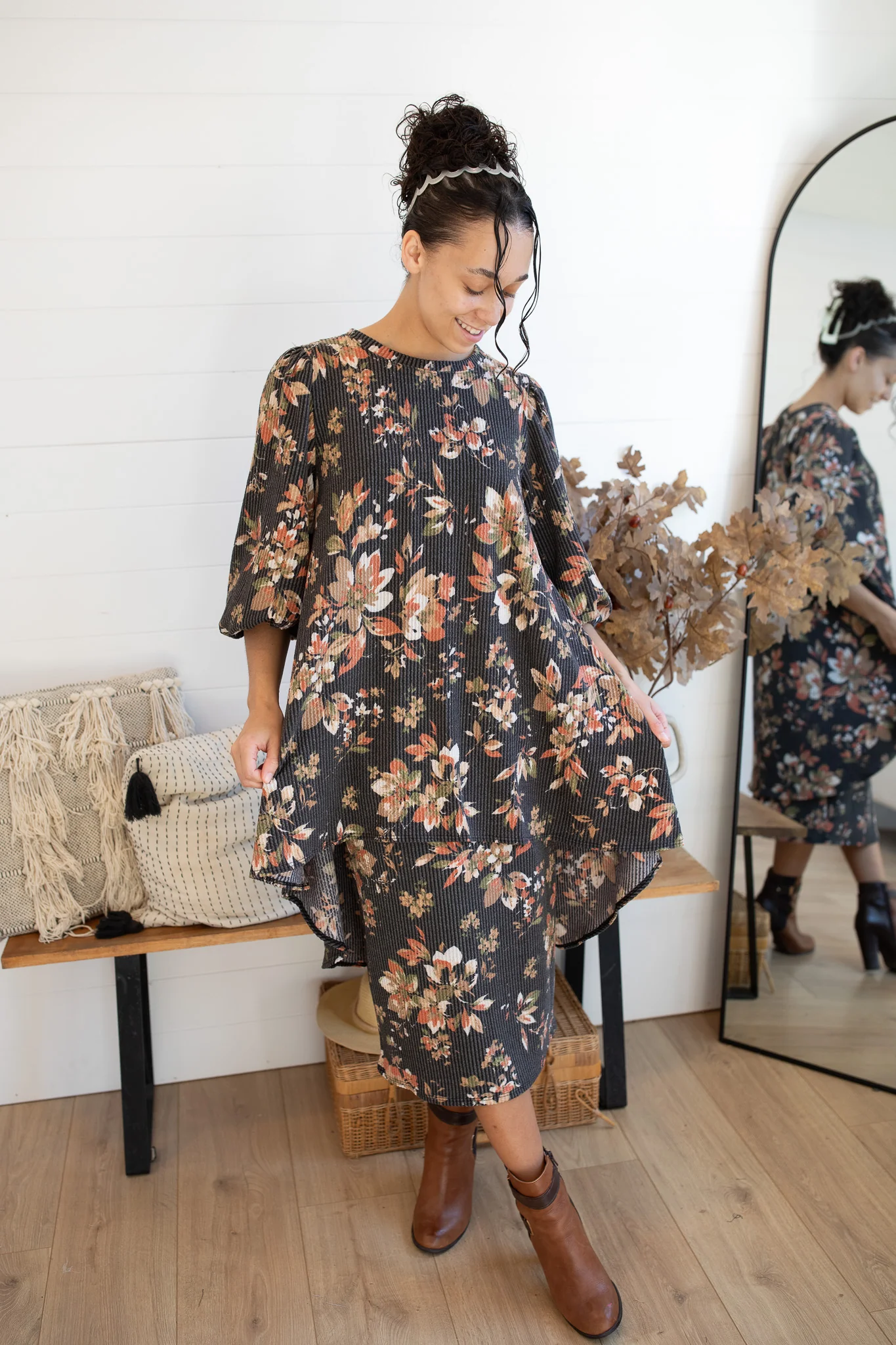 Roslyn Skirt- Fall Floral - Image 3