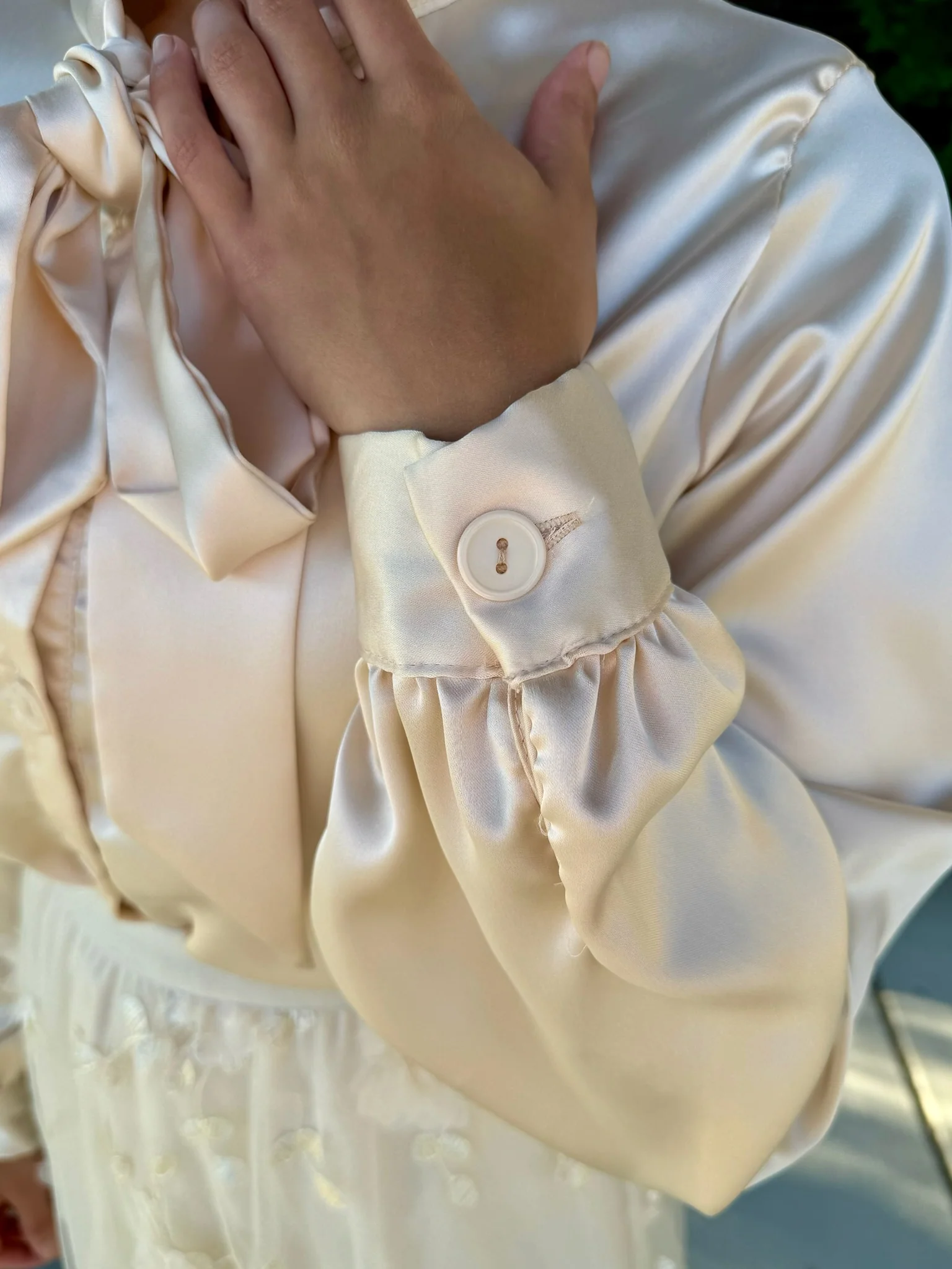 Satin Button Down Top - Image 10
