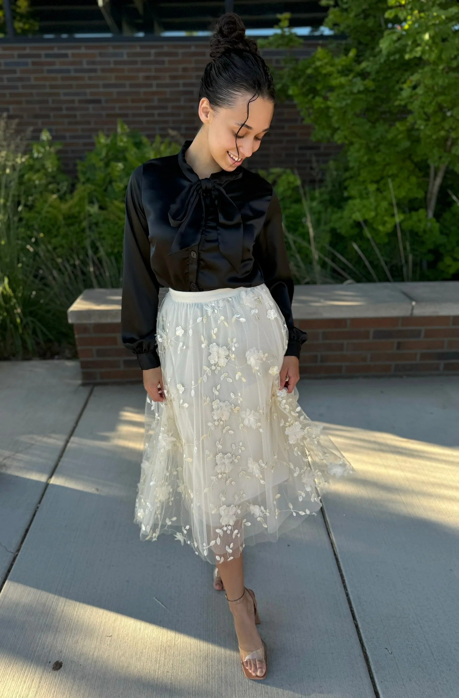 Satin Button Down Top - Image 6