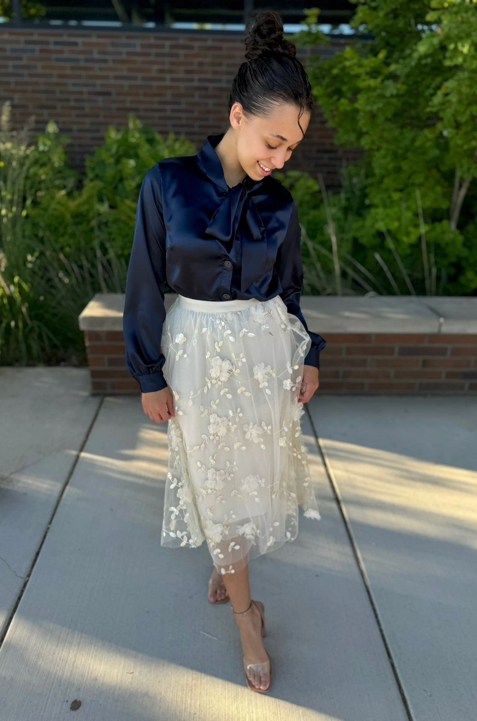 Satin Button Down Top - Image 7