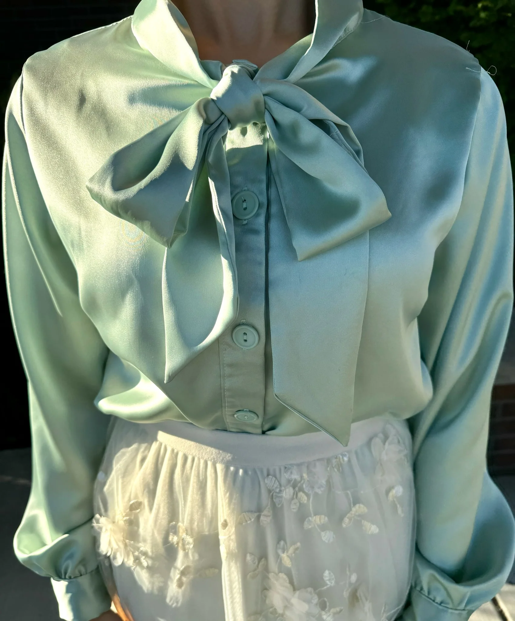 Satin Button Down Top - Image 8