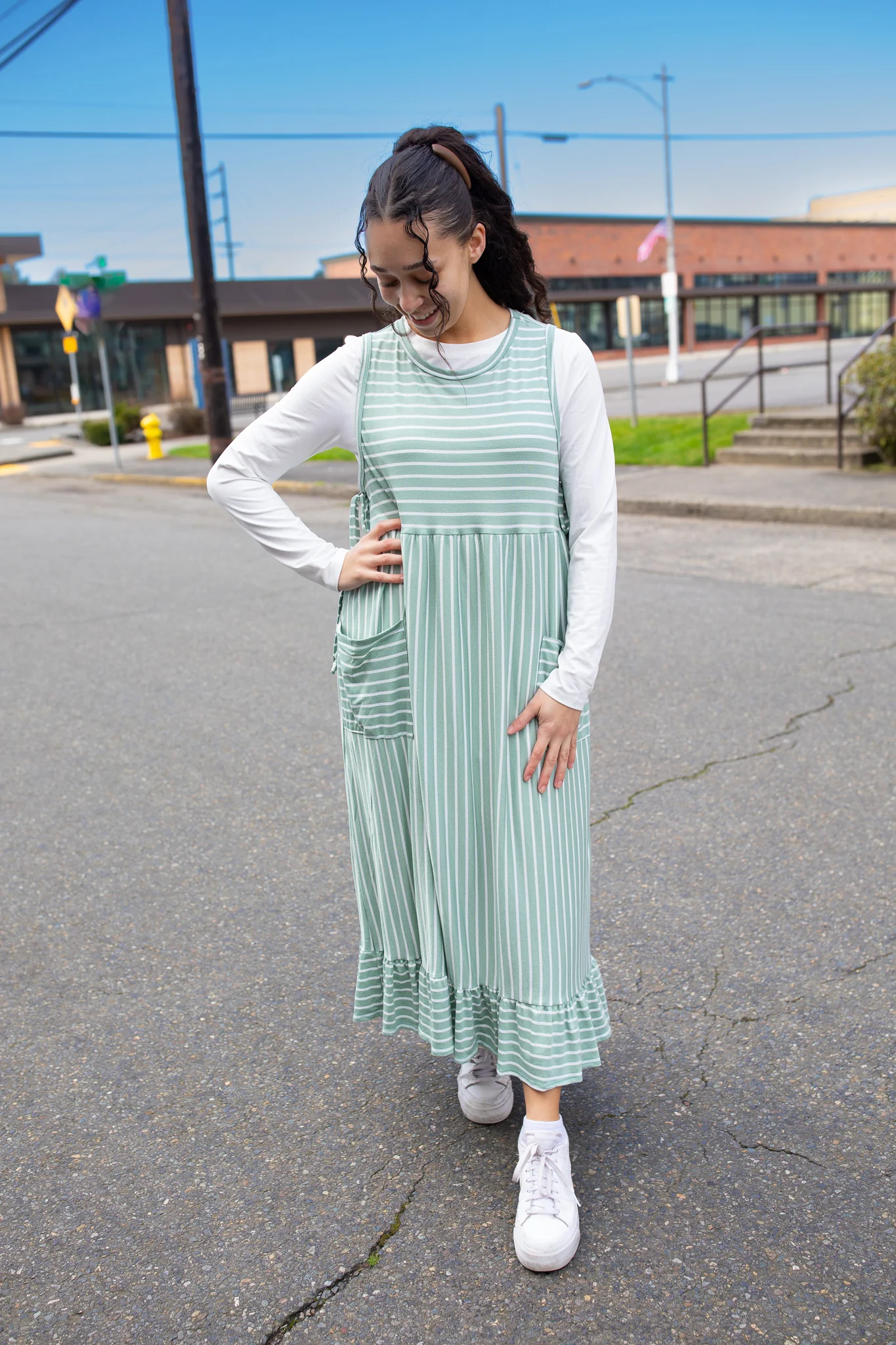 Sleeveless Stripe Dress