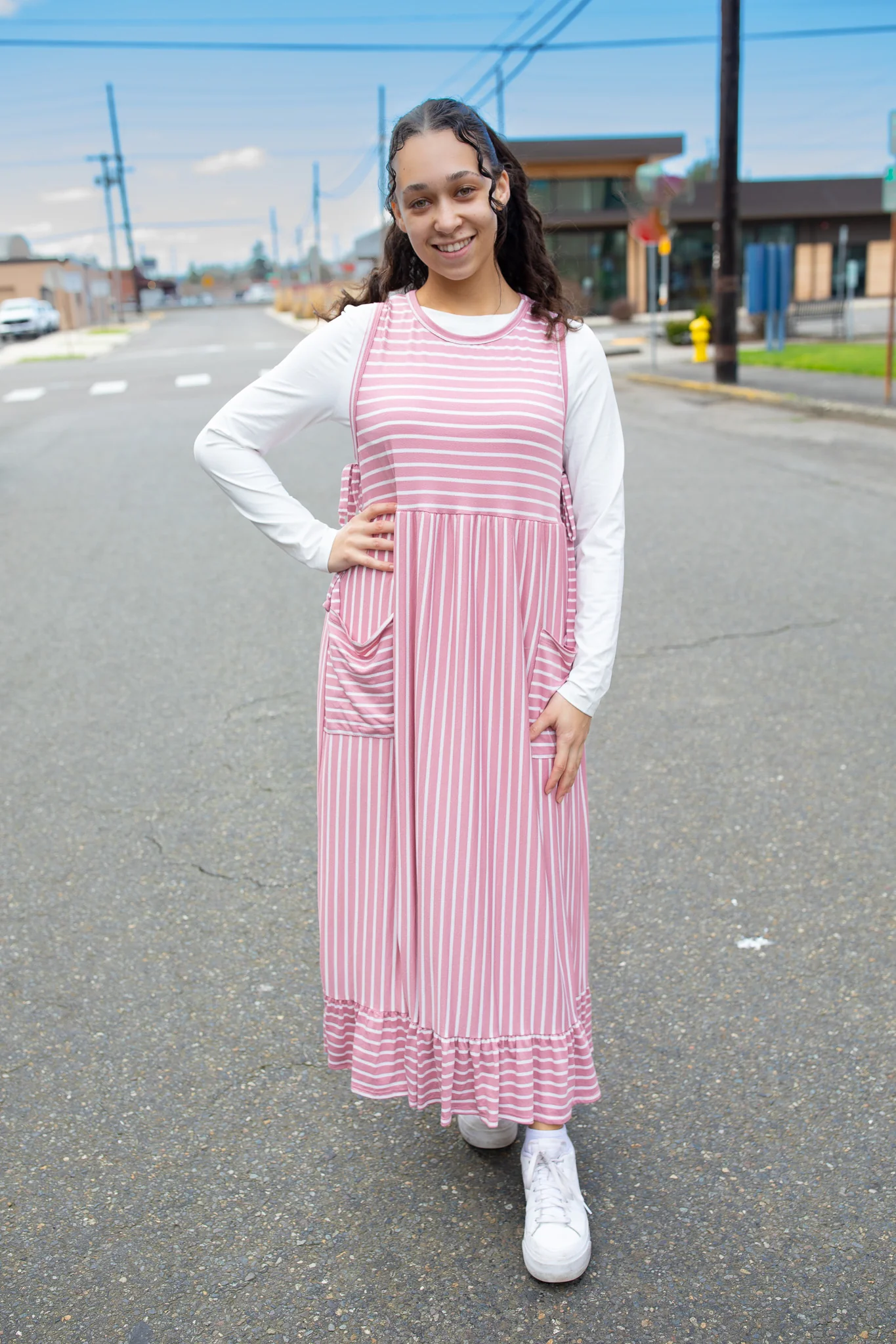 Sleeveless Stripe Dress - Image 5