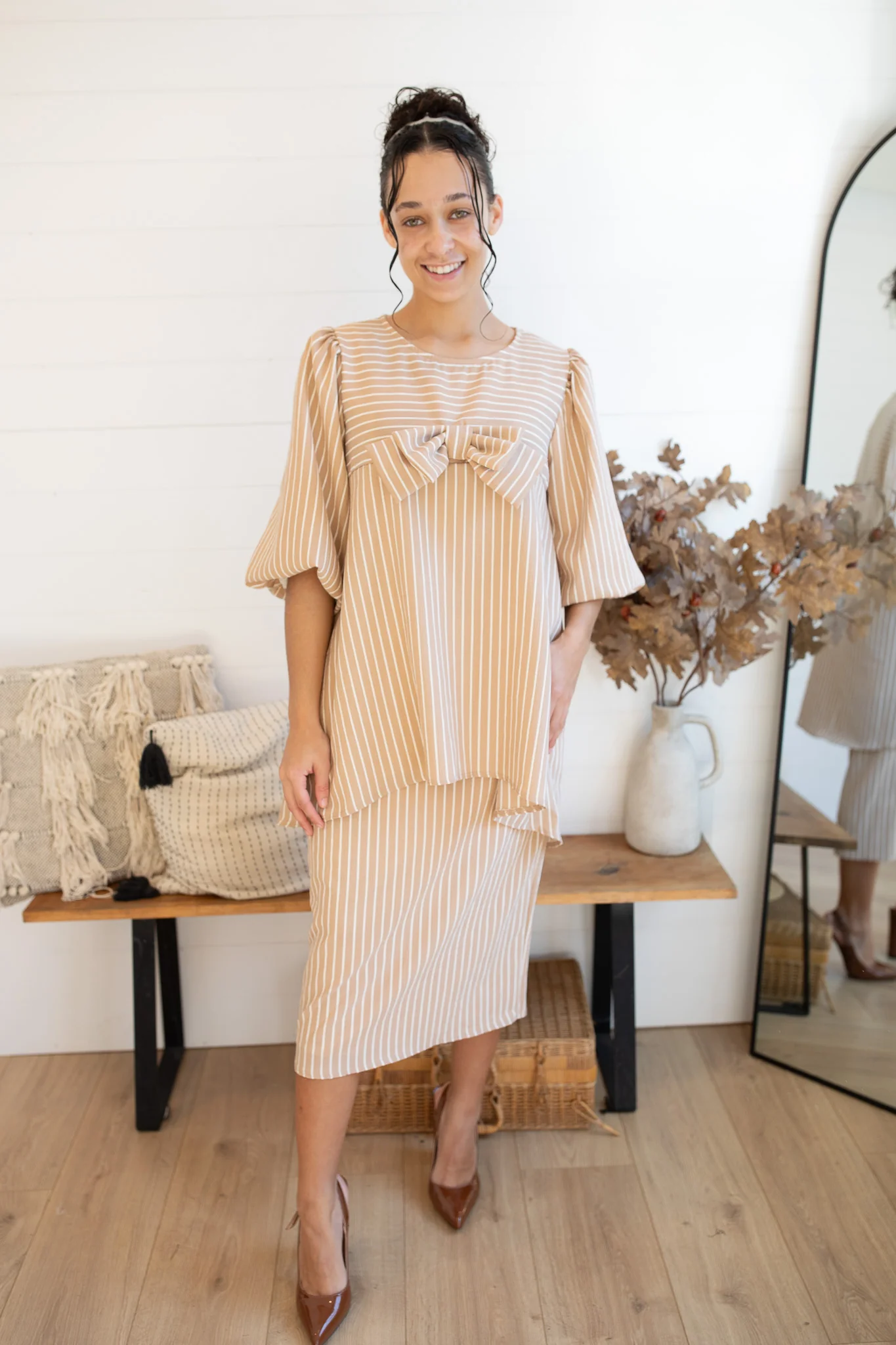 Linden Strip Pencil Skirt - Image 2