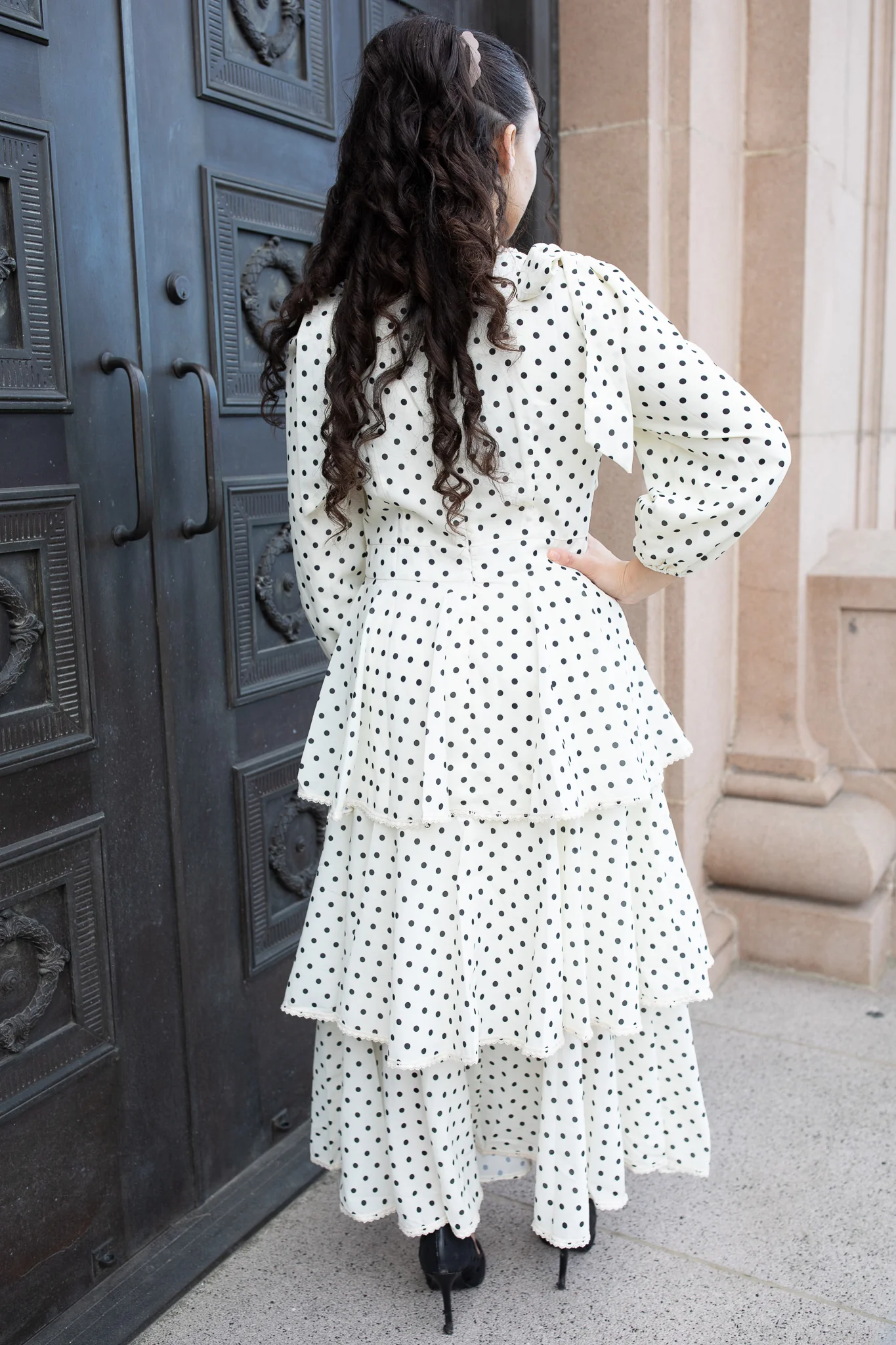 The Kristanna Bow Dress - Polka Dot - Image 3