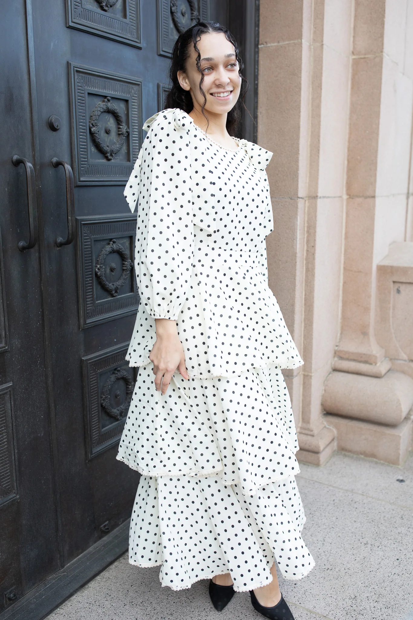 The Kristanna Bow Dress - Polka Dot - Image 4