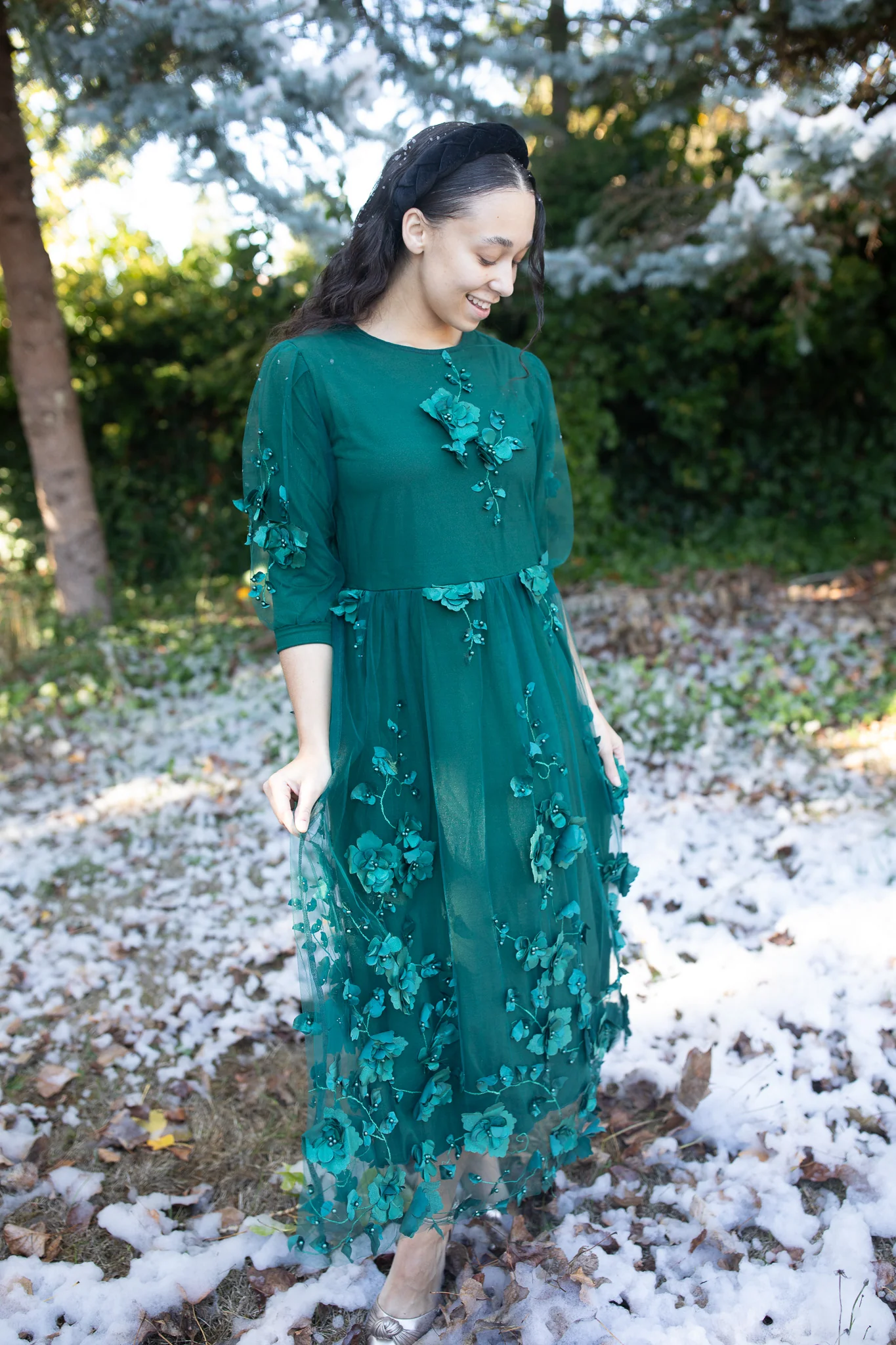 The Evergreen Petal Dress - Image 3