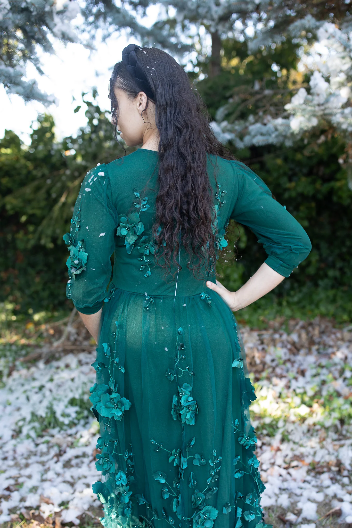 The Evergreen Petal Dress - Image 6