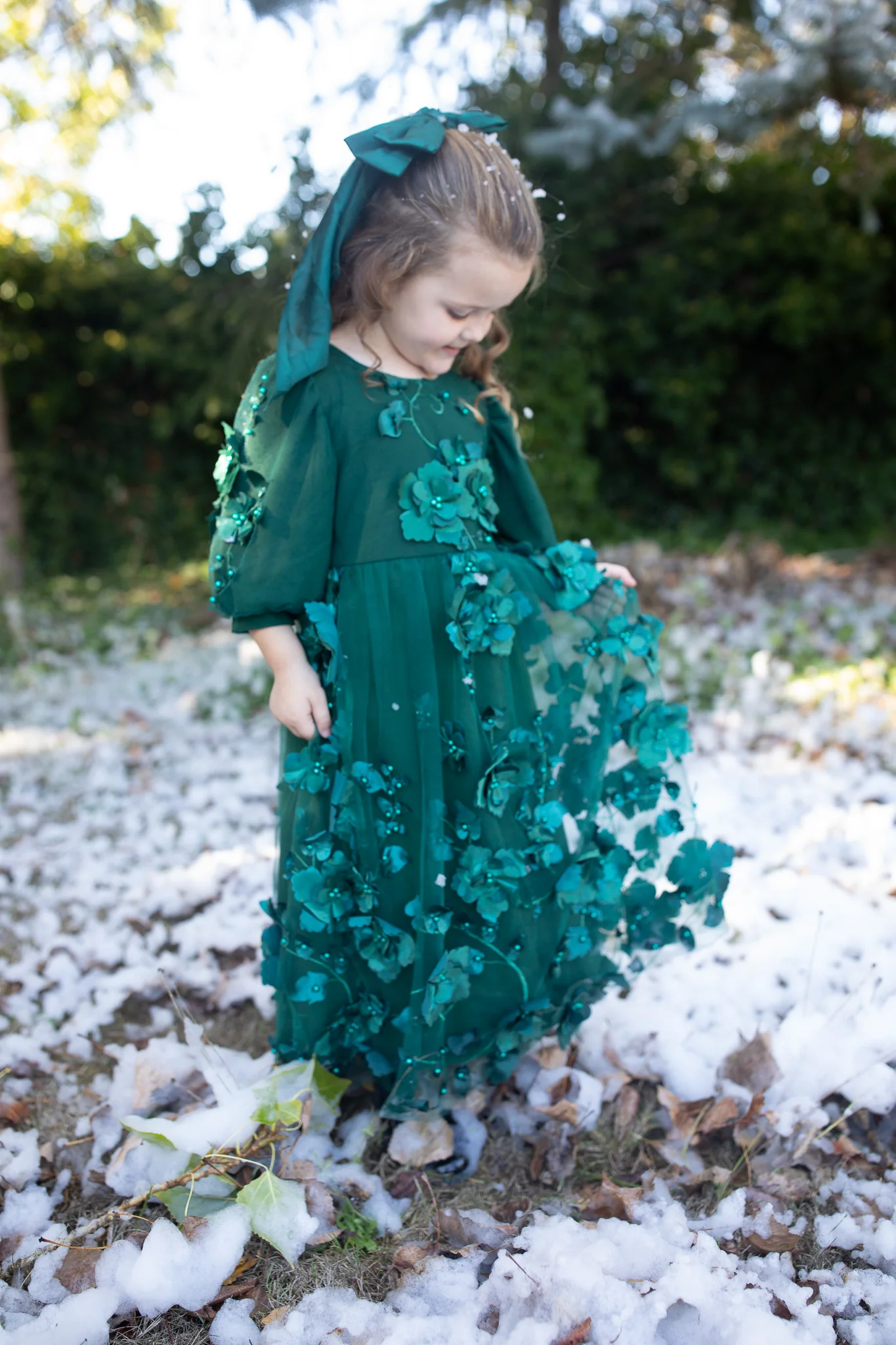 The Evergreen Petal Dress - Girl's - Image 3