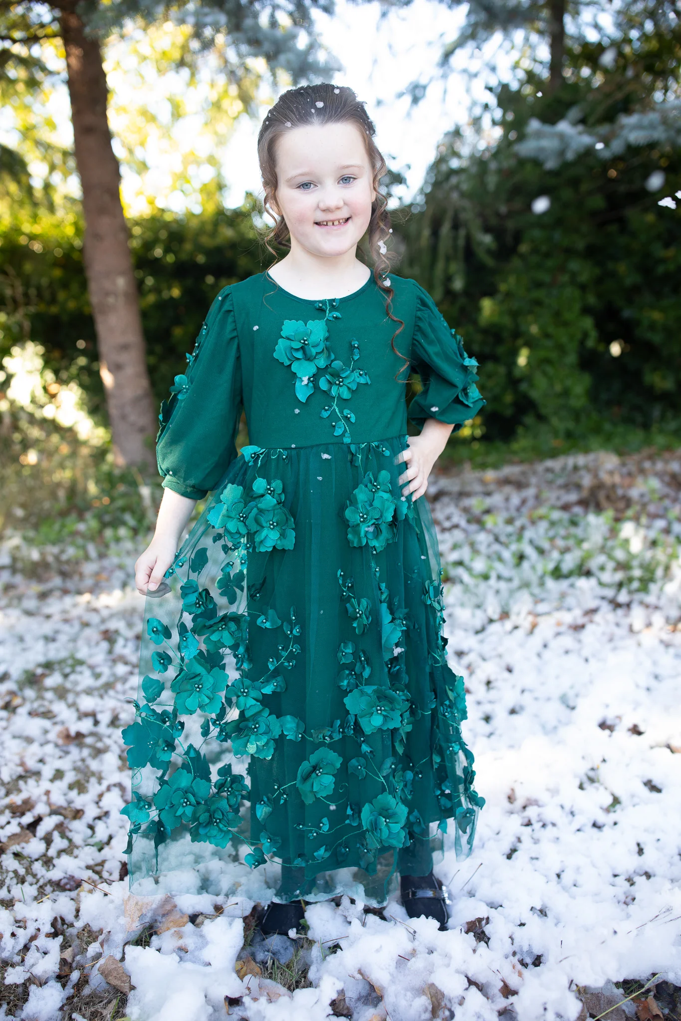The Evergreen Petal Dress - Girl's - Image 6