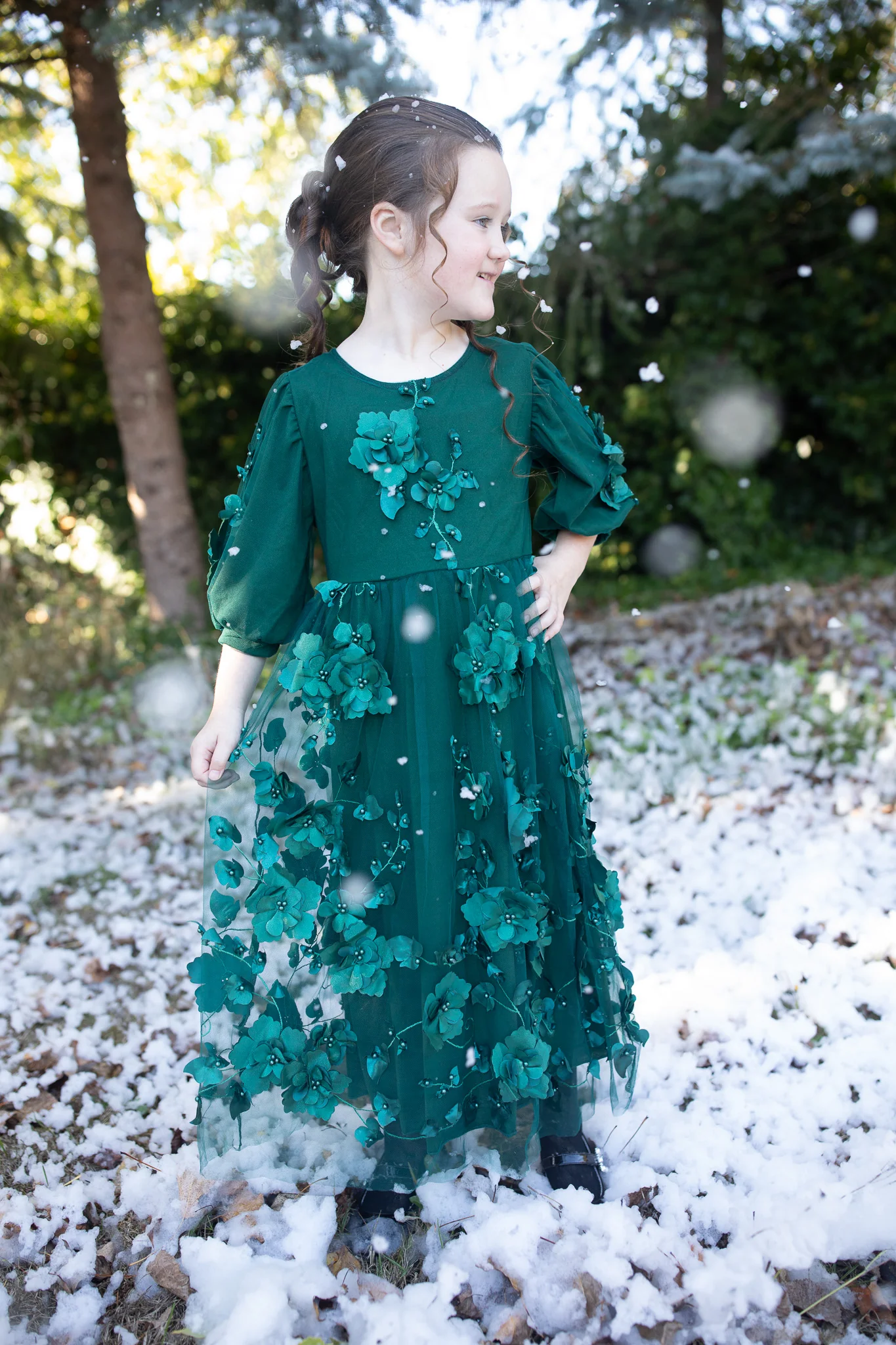 The Evergreen Petal Dress - Girl's - Image 7
